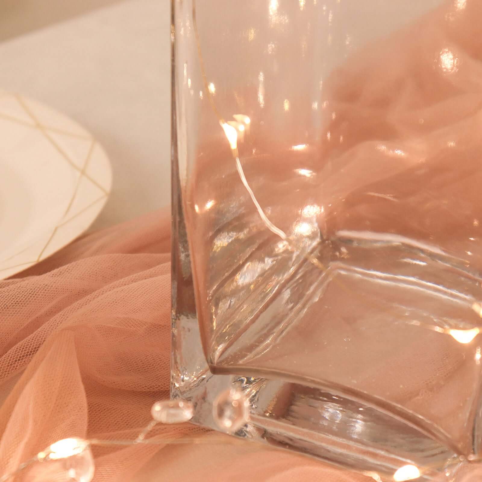 2-Pack Glass Cylinder Vases Square Clear - Durable Heavy Duty Floral Centerpieces for Weddings 32"