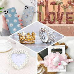 486 Pcs Apple Green Self Adhesive Pearl Rhinestone DIY Gem Stickers - Assorted Sizes