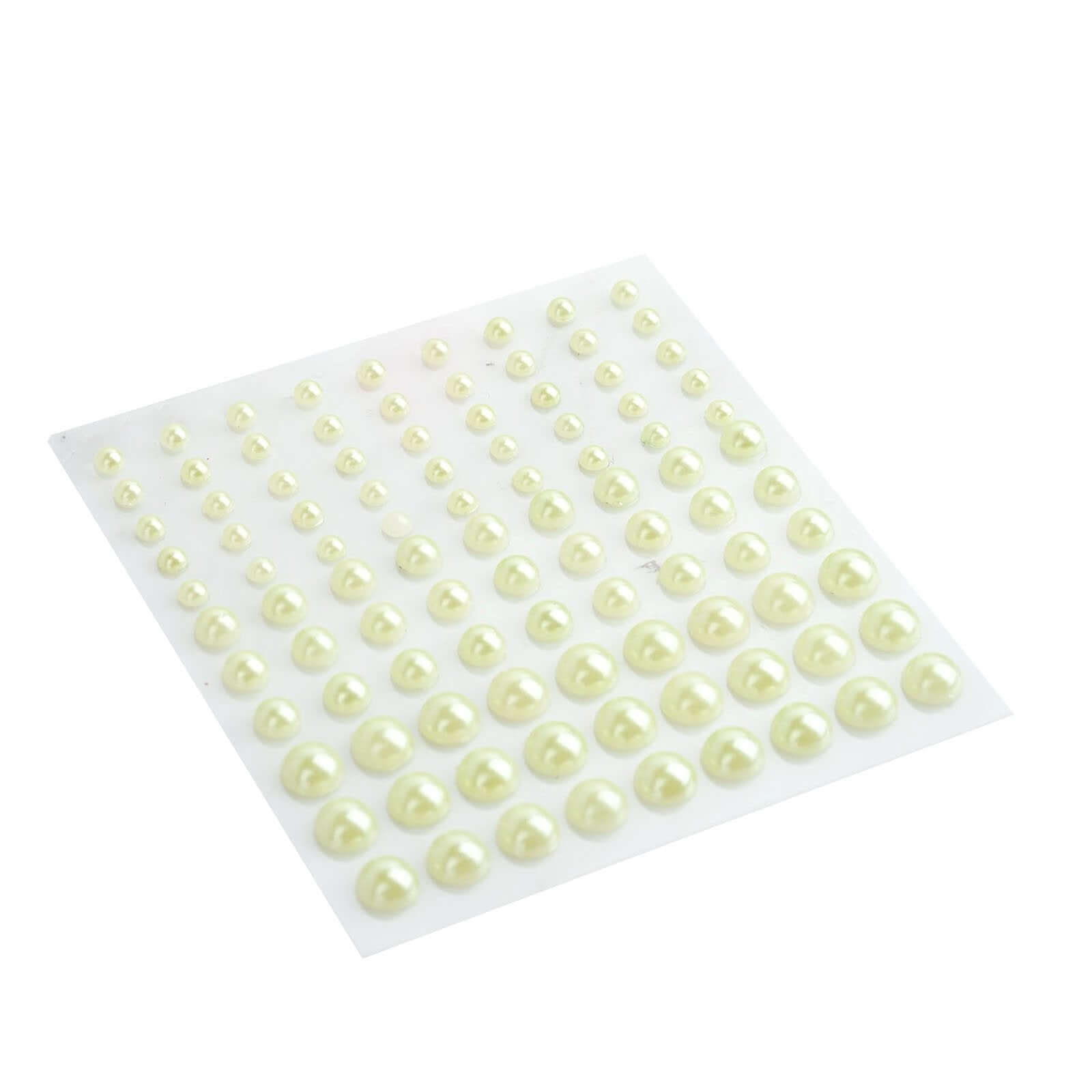 486 Pcs Apple Green Self Adhesive Pearl Rhinestone DIY Gem Stickers - Assorted Sizes