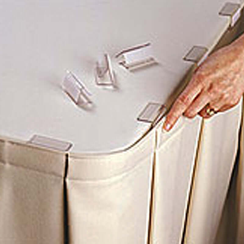 12Pcs 0.4" Adjustable Large Plastic Table Skirt Clips