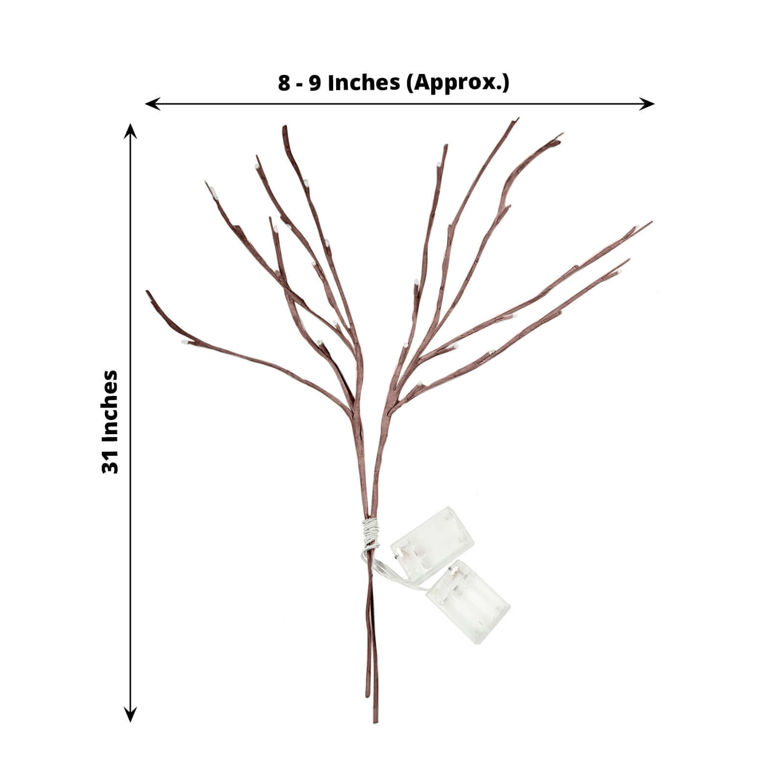 3-Pack LED Twig Lights Brown Tree Design - Artificial Warm White Lighted Branches with 60 Bulbs 28.5"