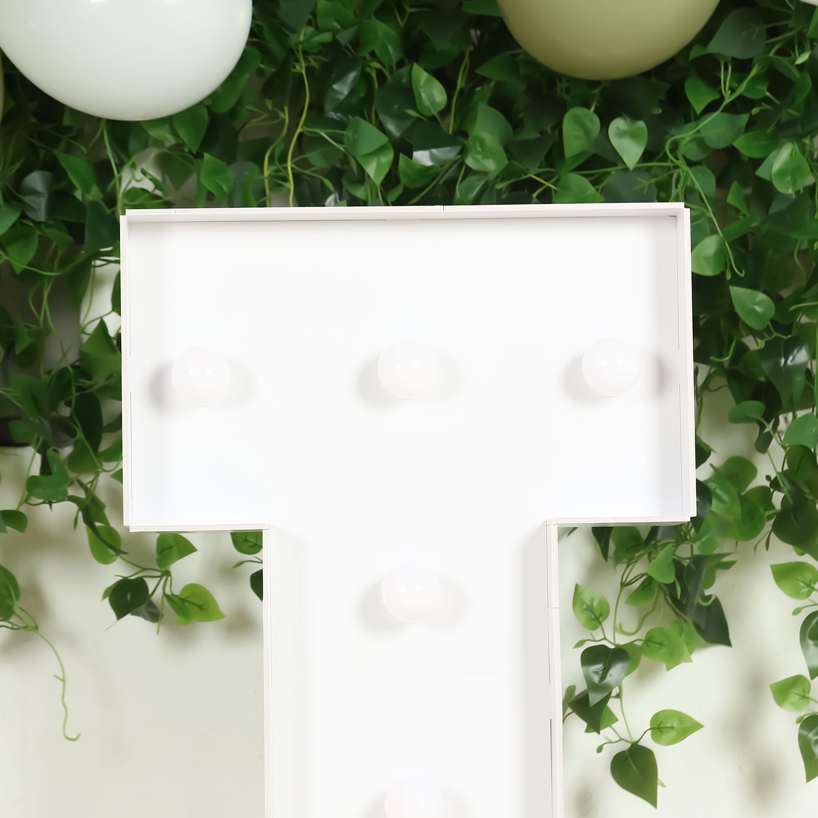 Giant LED Marquee Light Up Letter "I", White 4ft Pre-Cut Foam Board with 10 Warm White Battery Operated LEDs, Glue Gun and Sticks