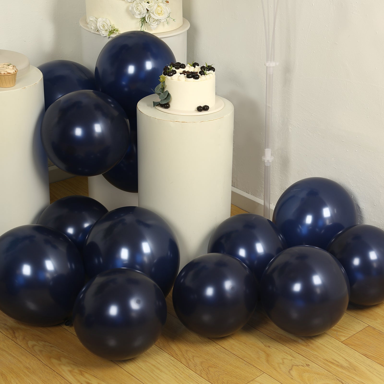 50 Pack Navy Blue Biodegradable Balloons, 12" Thickened Extra Strong Eco-friendly Latex Helium Party Balloons