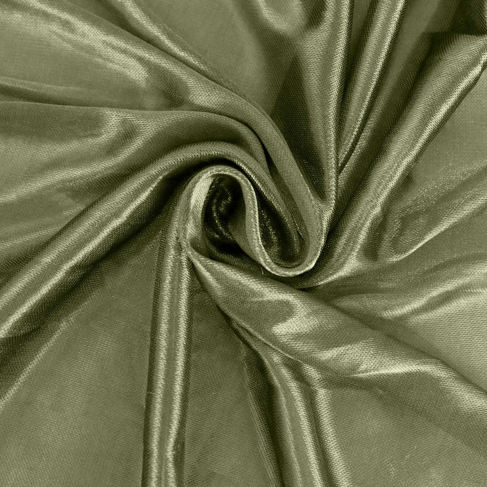 Satin 14ft Table Skirt Dusty Sage Green - Pleated Double Drape Table Cover