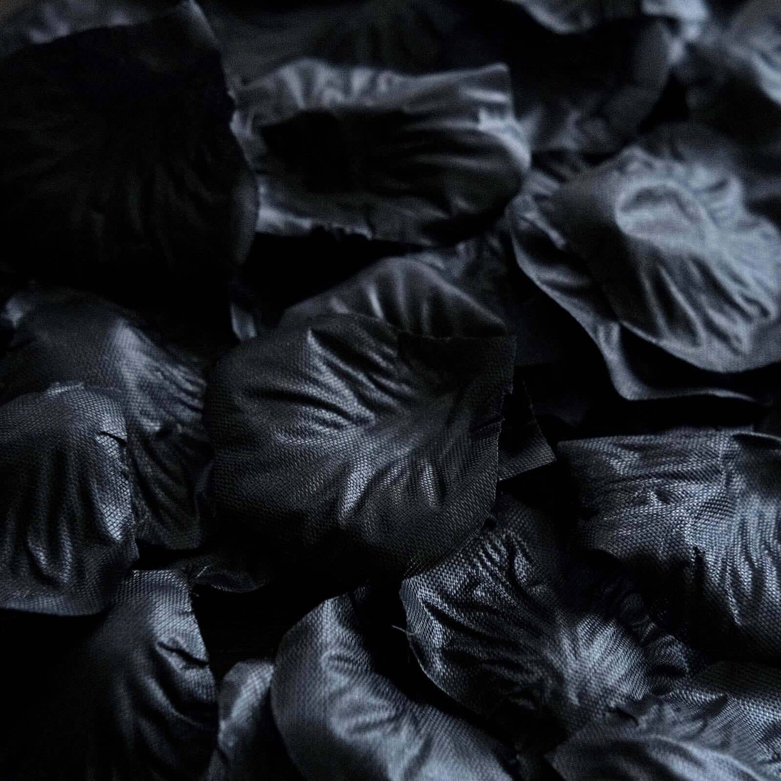 500-Pack Rose Petals Round Design Black Silk Confetti - Decorative Scatters for Tables and Floors