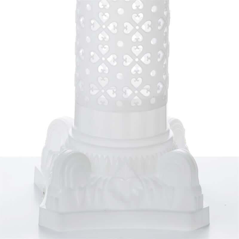 4 Pack 42" White Height Adjustable Artistic Venetian Roman Wedding Inspired Pedestal Column Plant Stand - PVC