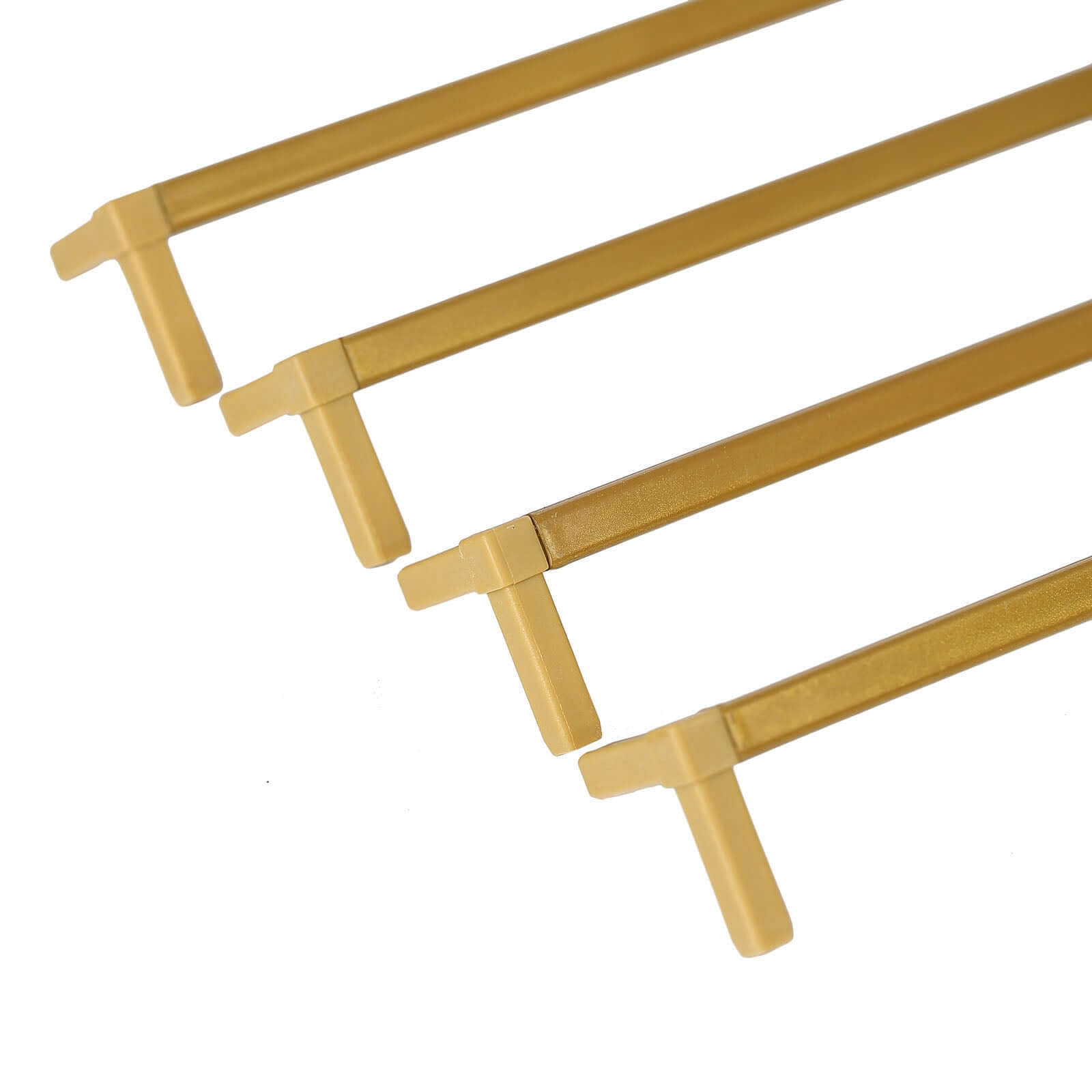 2-Pack Wedding Flower Stand Gold Metal Geometric Column Frame Rectangular - Versatile Floral Pedestal for Upscale Arrangements 48"