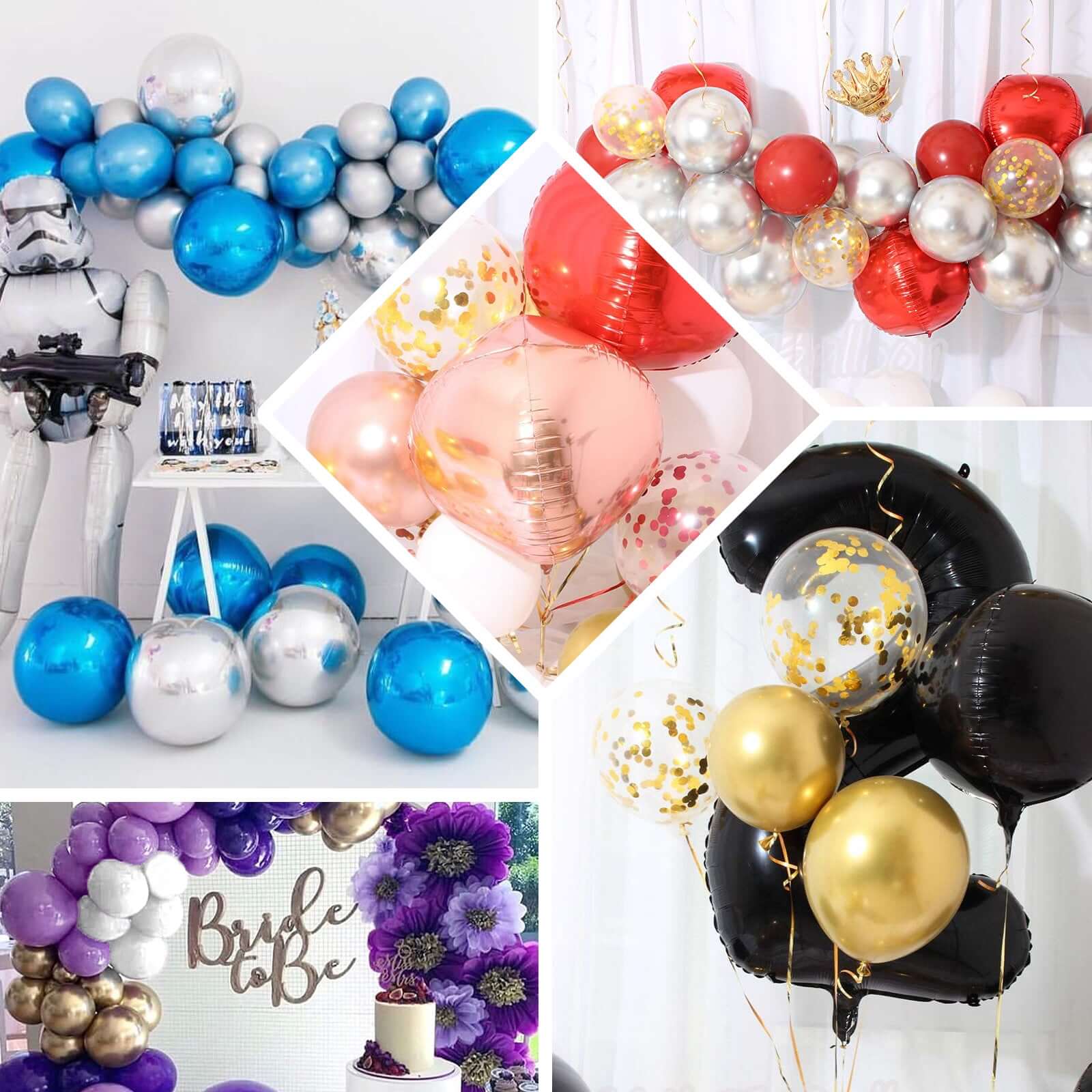 2 Pack 12" 4D Lavender Lilac Sphere Mylar Foil Helium or Air Balloons