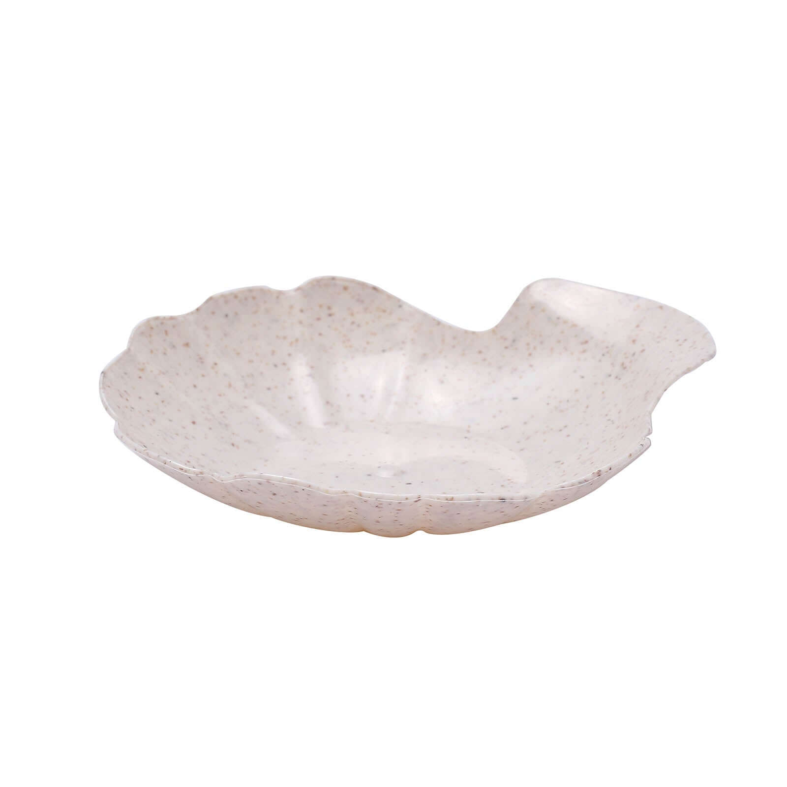 24-Pack Mini Wheat Straw Fiber Serving Trays Sea Shell Design Biodegradable - Great for Snacks 3.5"