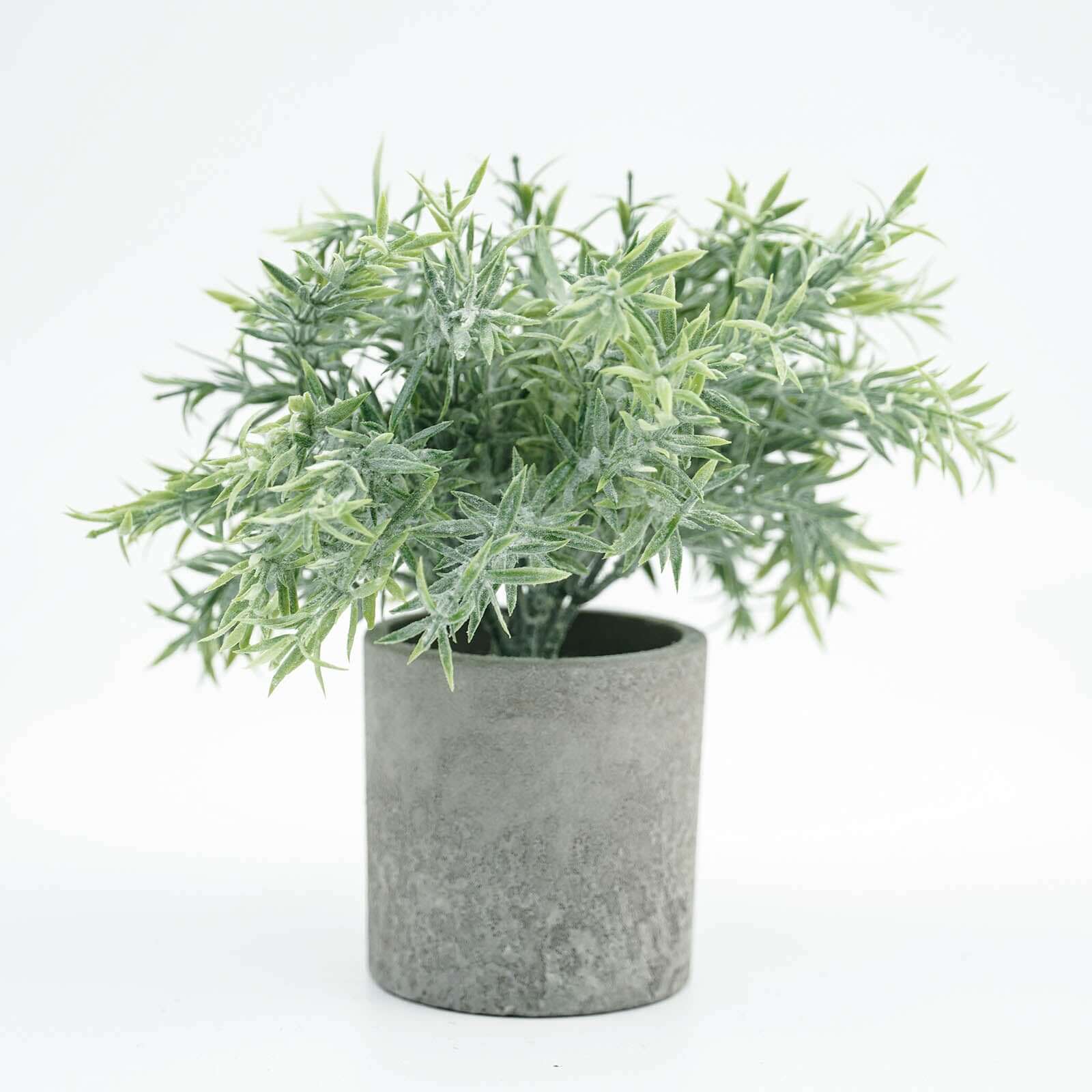 3 Plant Set Mini Potted Artificial Eucalyptus, Rosemary and Boxwood Faux Planter Collection - Small Decorative Faux Herb Garden for Desk Countertops Table Shelf Display 9"