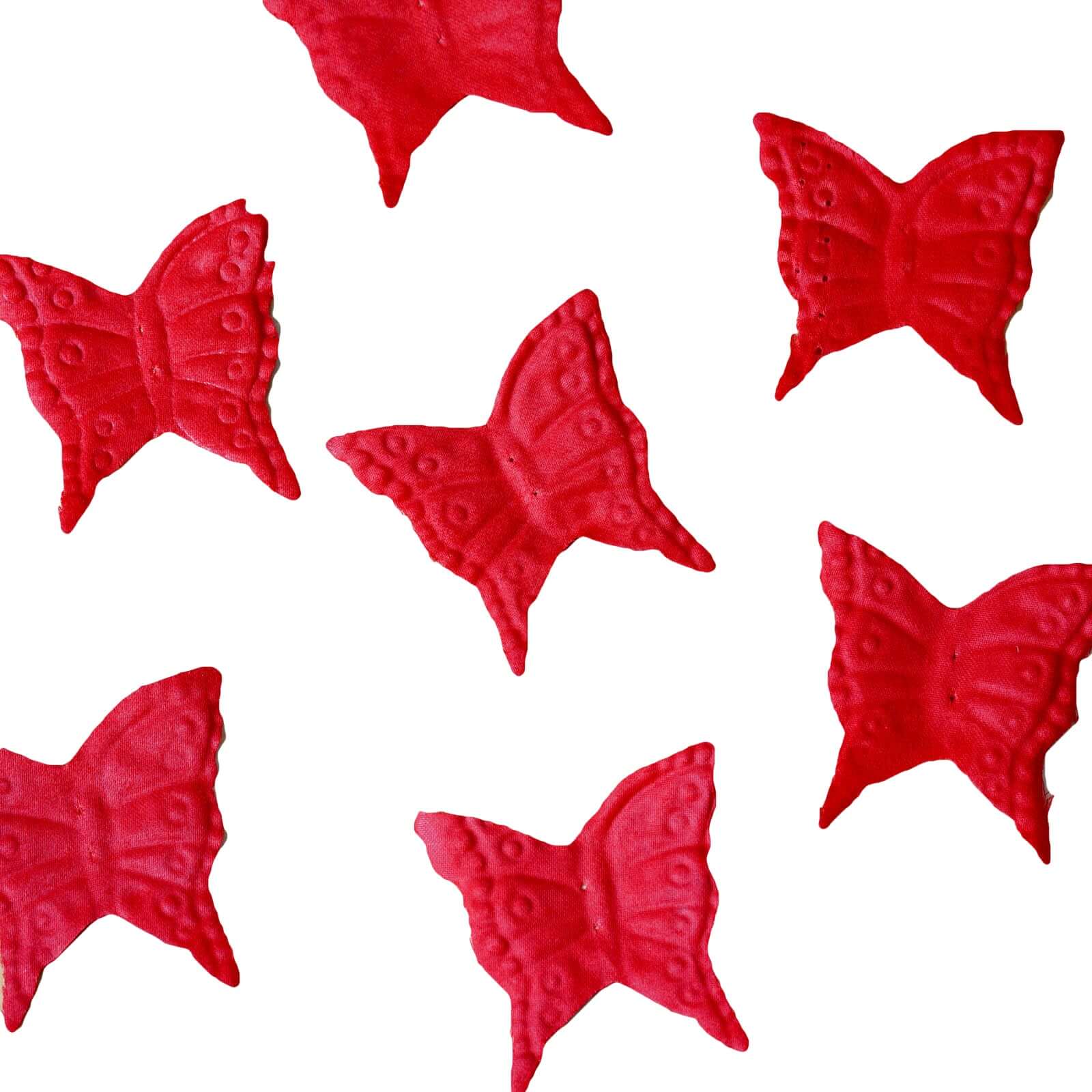 500-Pack Butterfly Scatters Red Silk Confetti - Decorative Party Table Accents