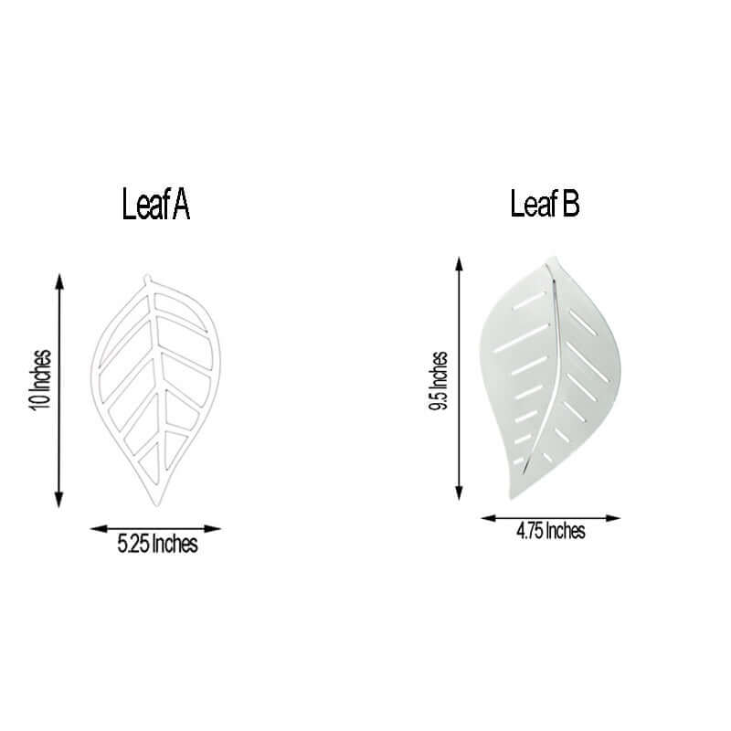 7ft Silver Foiled Paper Assorted Leaves Hanging Garland Banner