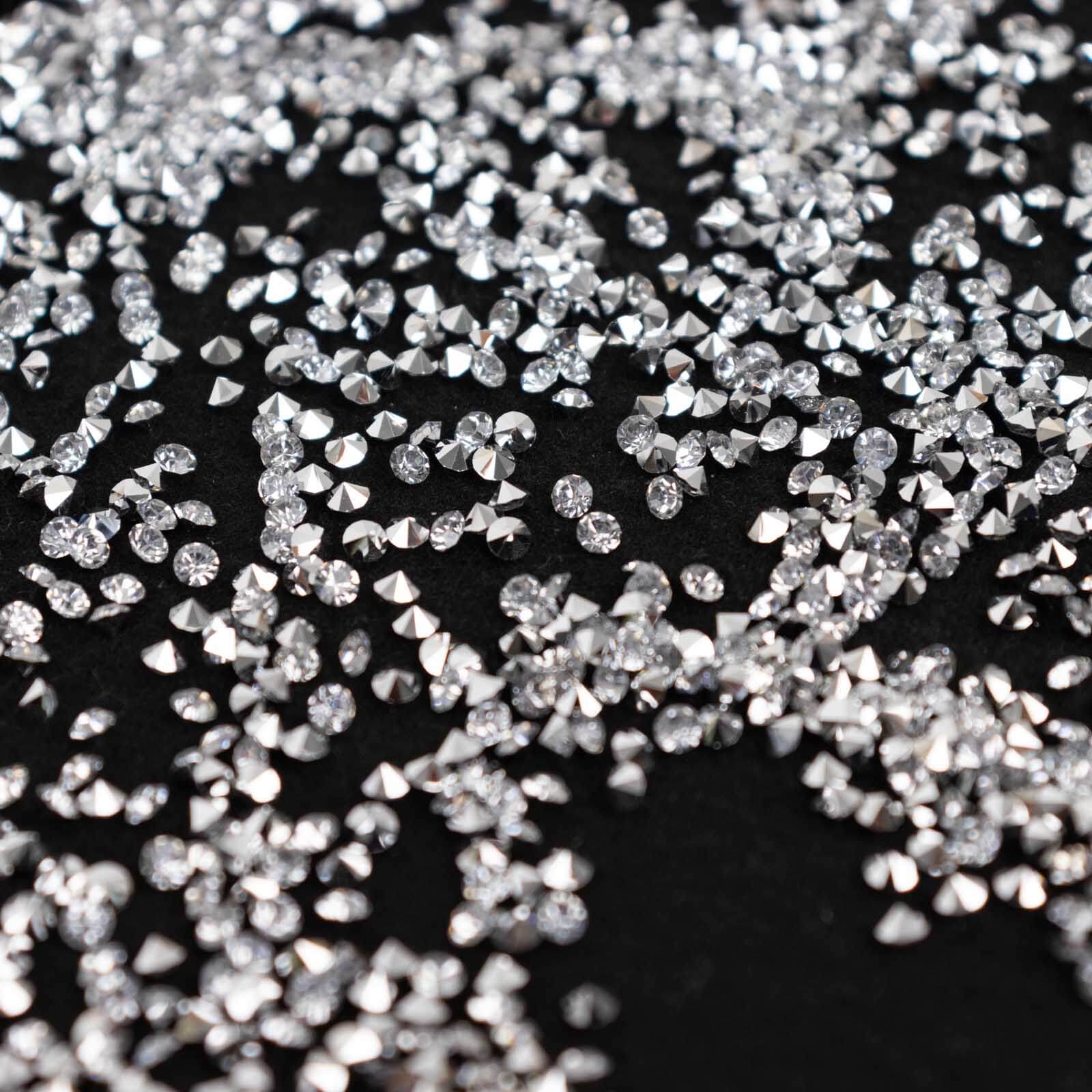14400 Pcs Faux Diamond Rhinestone Vase Fillers Silver, Wedding Table Scatter Gems Sparkling Decorative Design 3mm