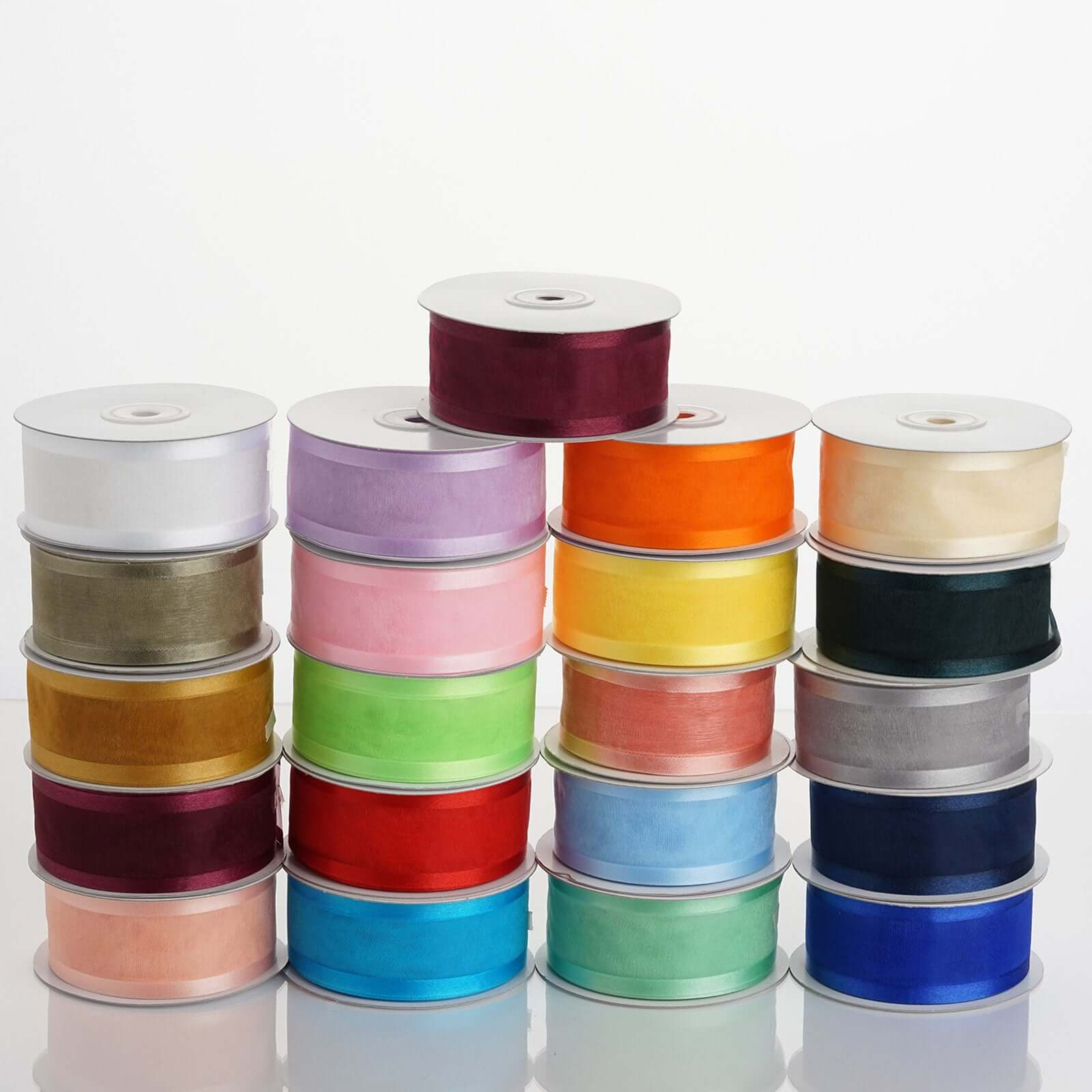 25 Yards 1.5" Purple Sheer Organza Ribbon With Satin Edges
