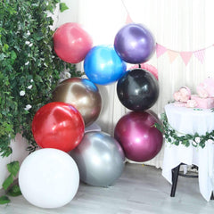 2 Pack 30" Big Shiny Red Reusable UV Protected Sphere Vinyl Balloons