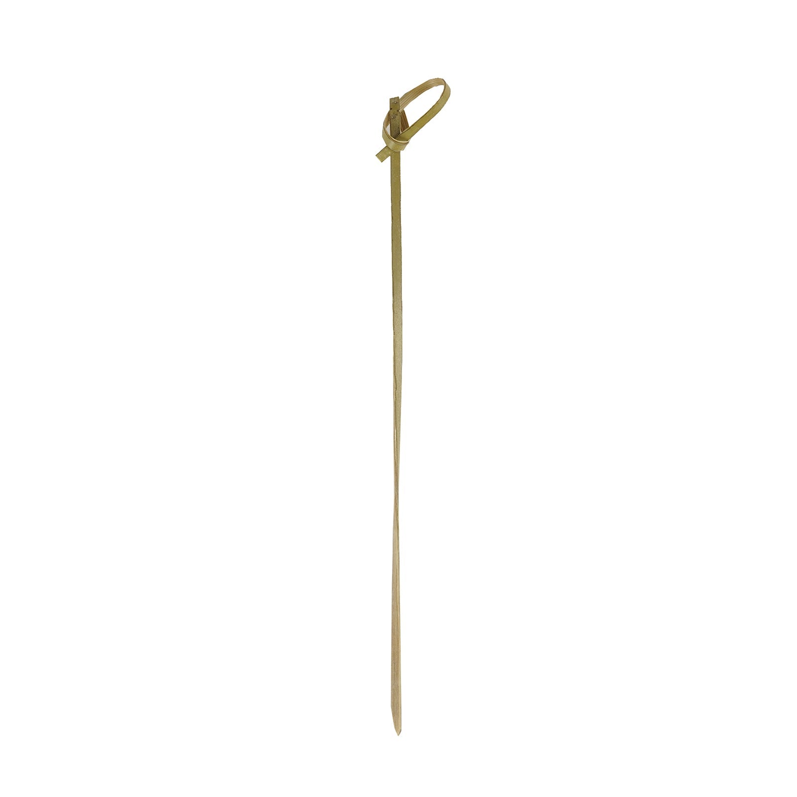 100-Pack Bamboo Cocktail Sticks Twisted Knot Decorative Top Design - Eco Friendly Party Picks 6"
