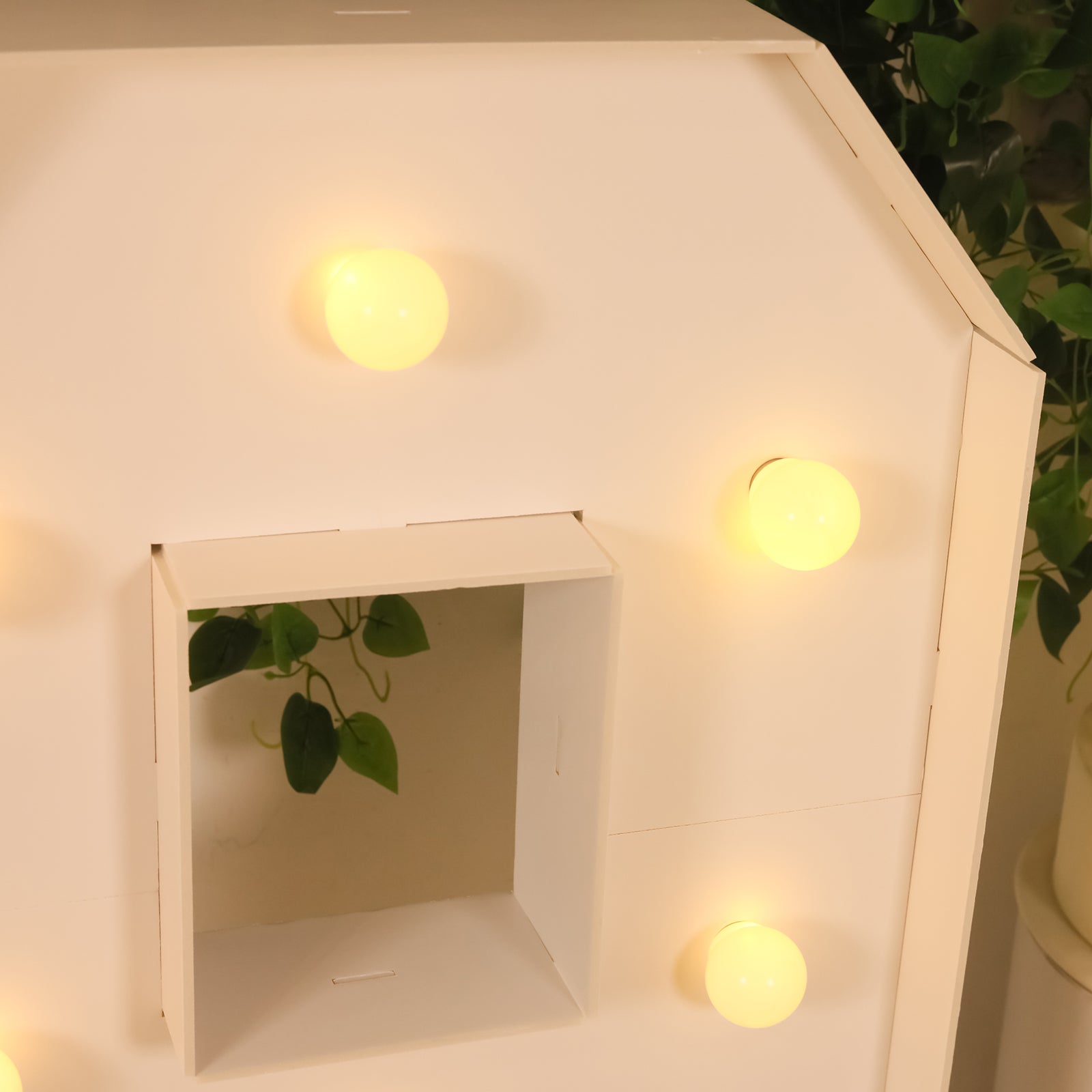 Giant LED Marquee Light Up Number "9", White 4ft Pre-Cut Foam Board with 10 Warm White Battery Operated LEDs, Glue Gun and Sticks