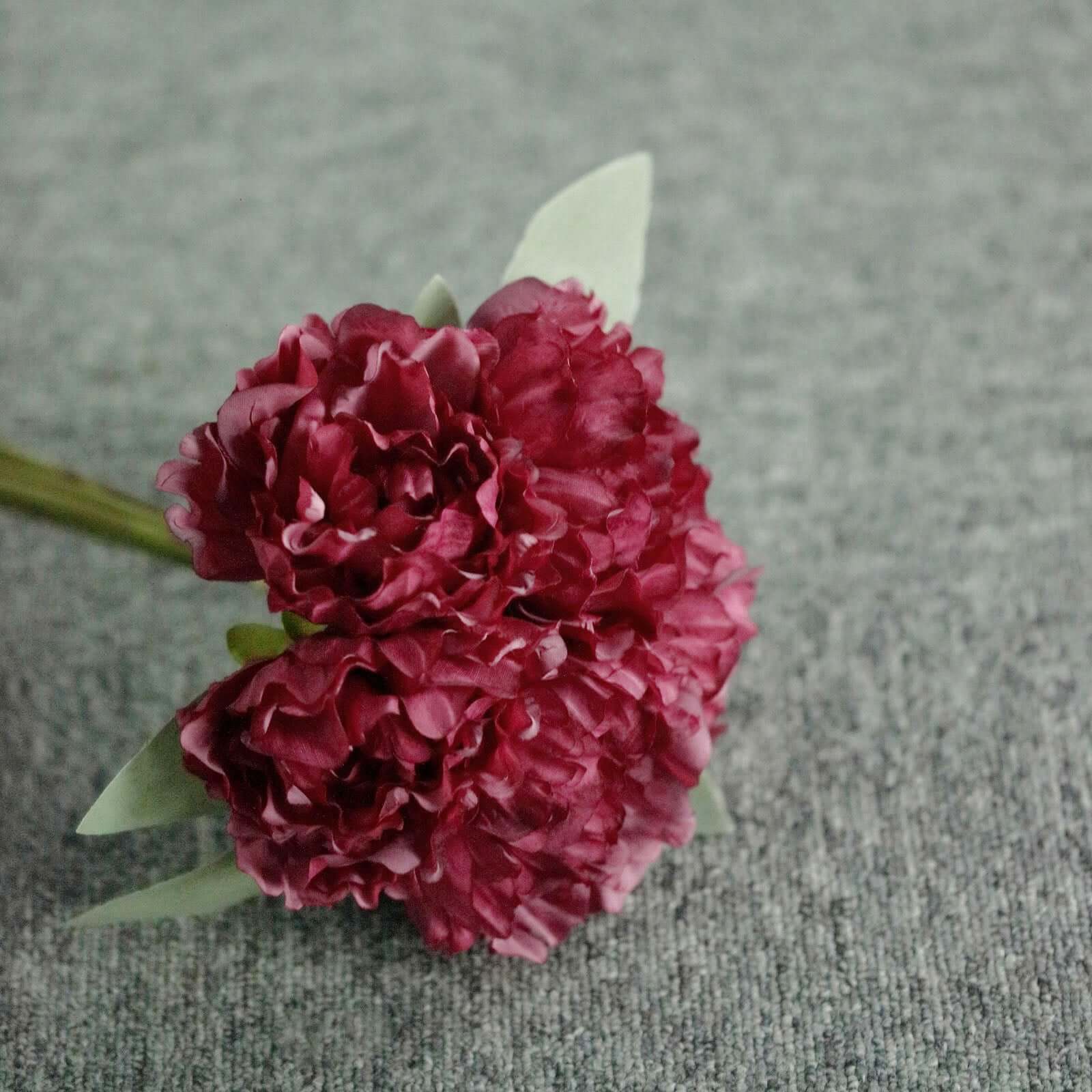 11" Mulberry Real Touch Artificial Silk Peonies Flower Bouquet