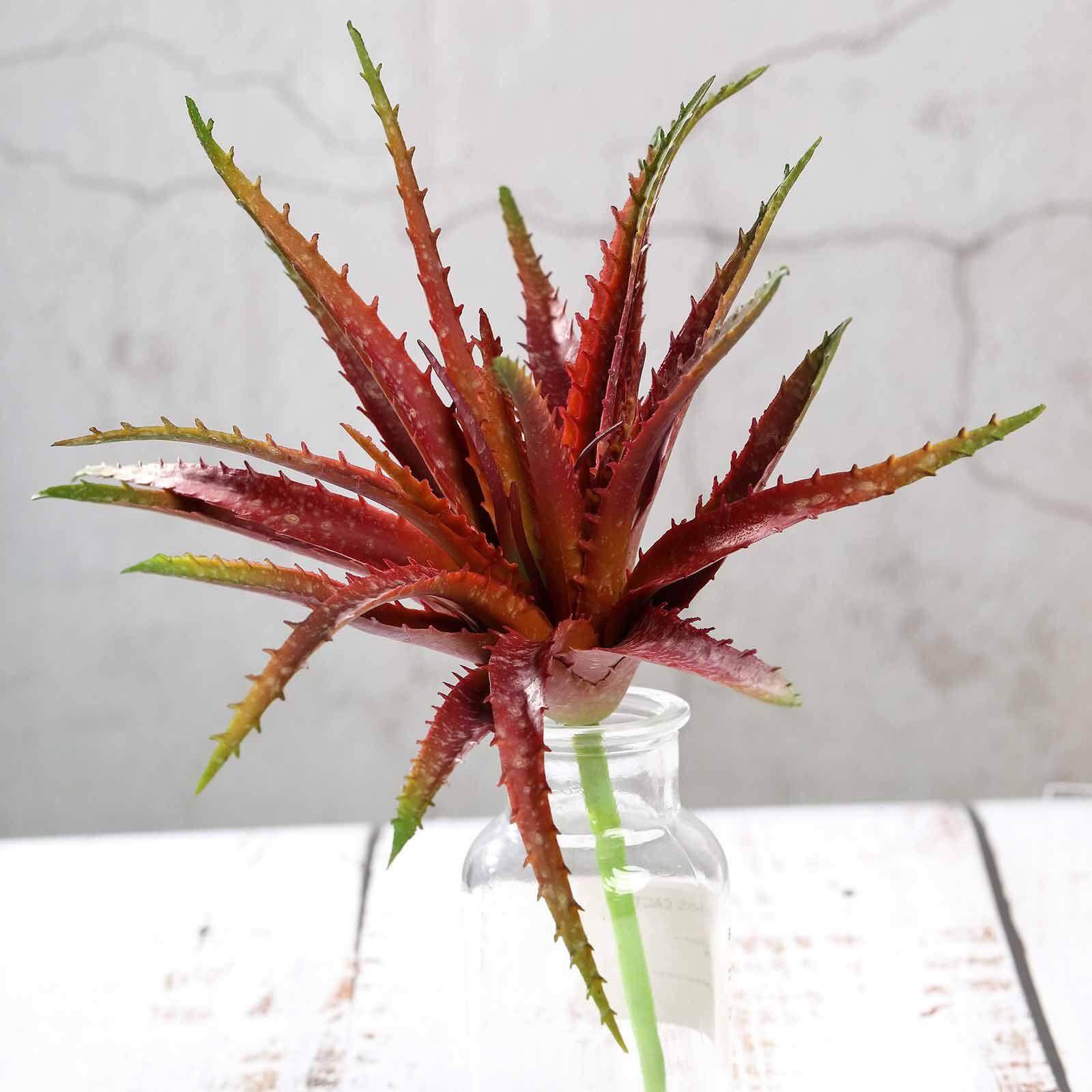 3 Pack 12" Artificial PVC Aloe Cameronii Decorative Succulent Plants