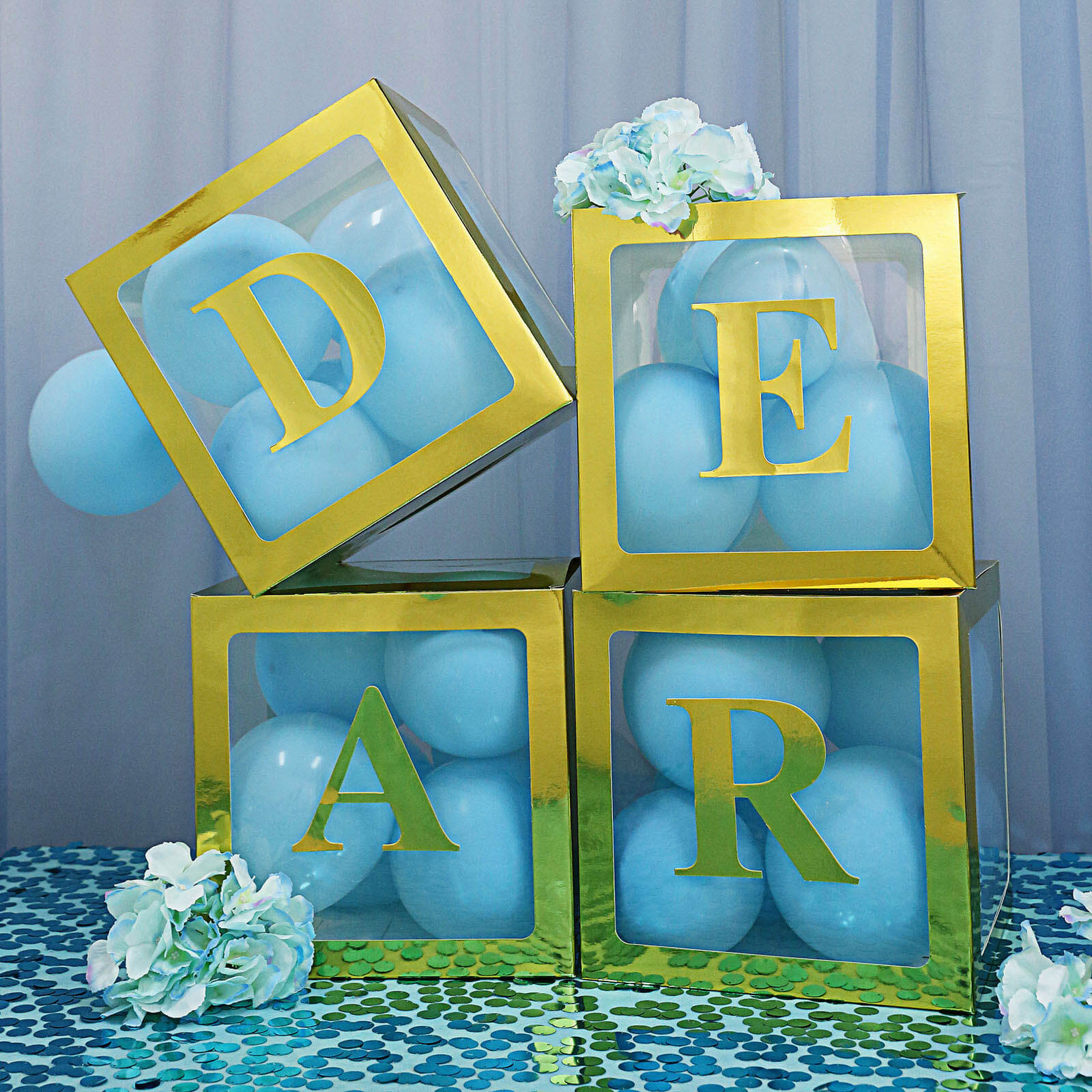 4 Pack 5" Metallic Gold Alphabet Stickers Banner, Customizable Stick on Gold Letters - R