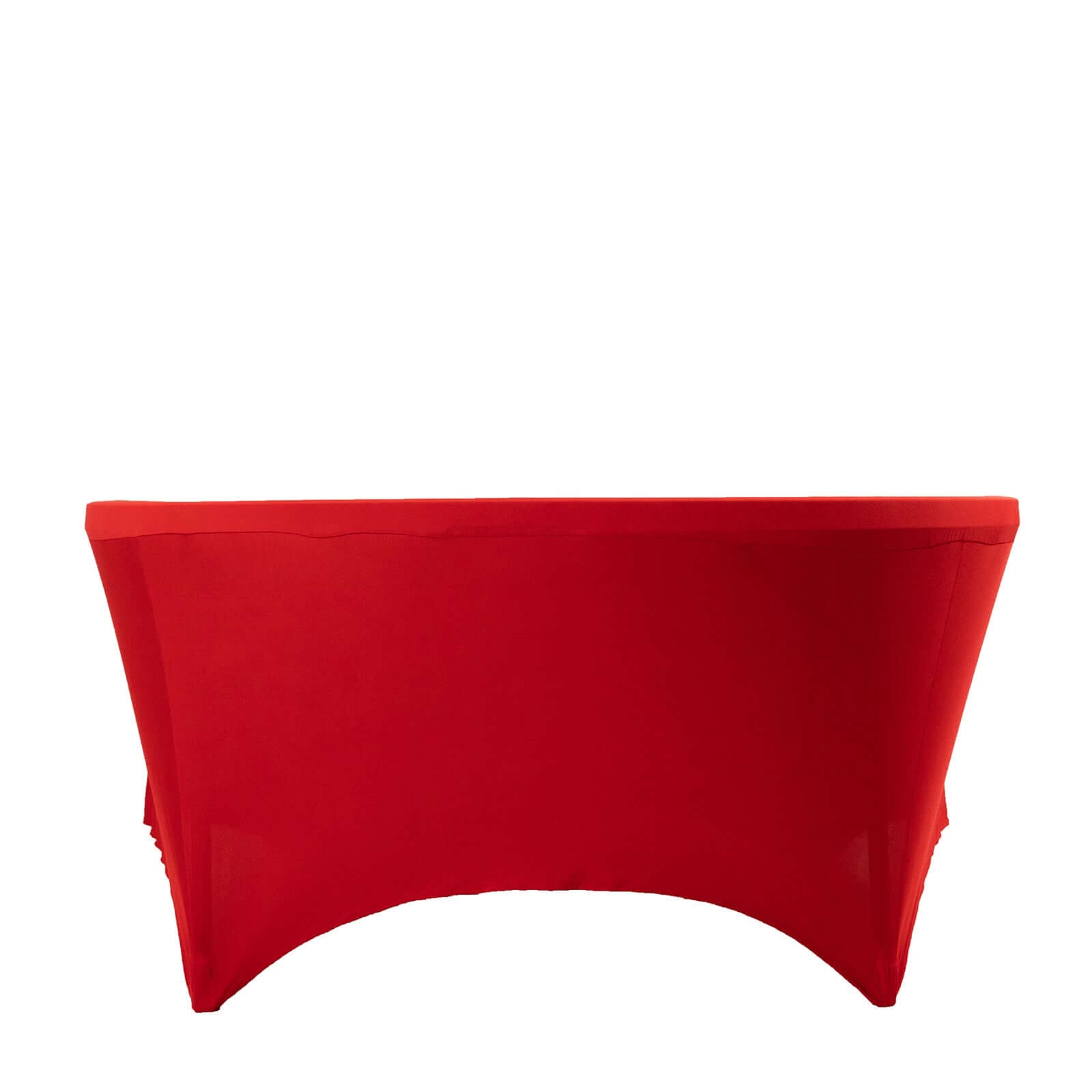 Stretch Spandex 6ft Round Tablecloth Red - Durable Form-Fitting Table Cover