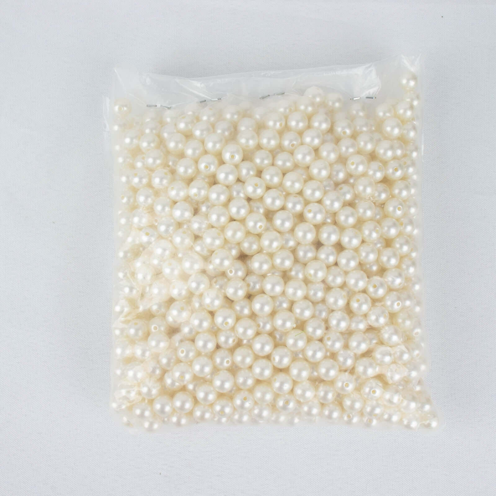 1000-Pack Faux Craft Pearl Beads Ivory - Smooth Beads with Holes for Vase Filler Jewelry Making Bridal Accessories & Event Decor 10mm