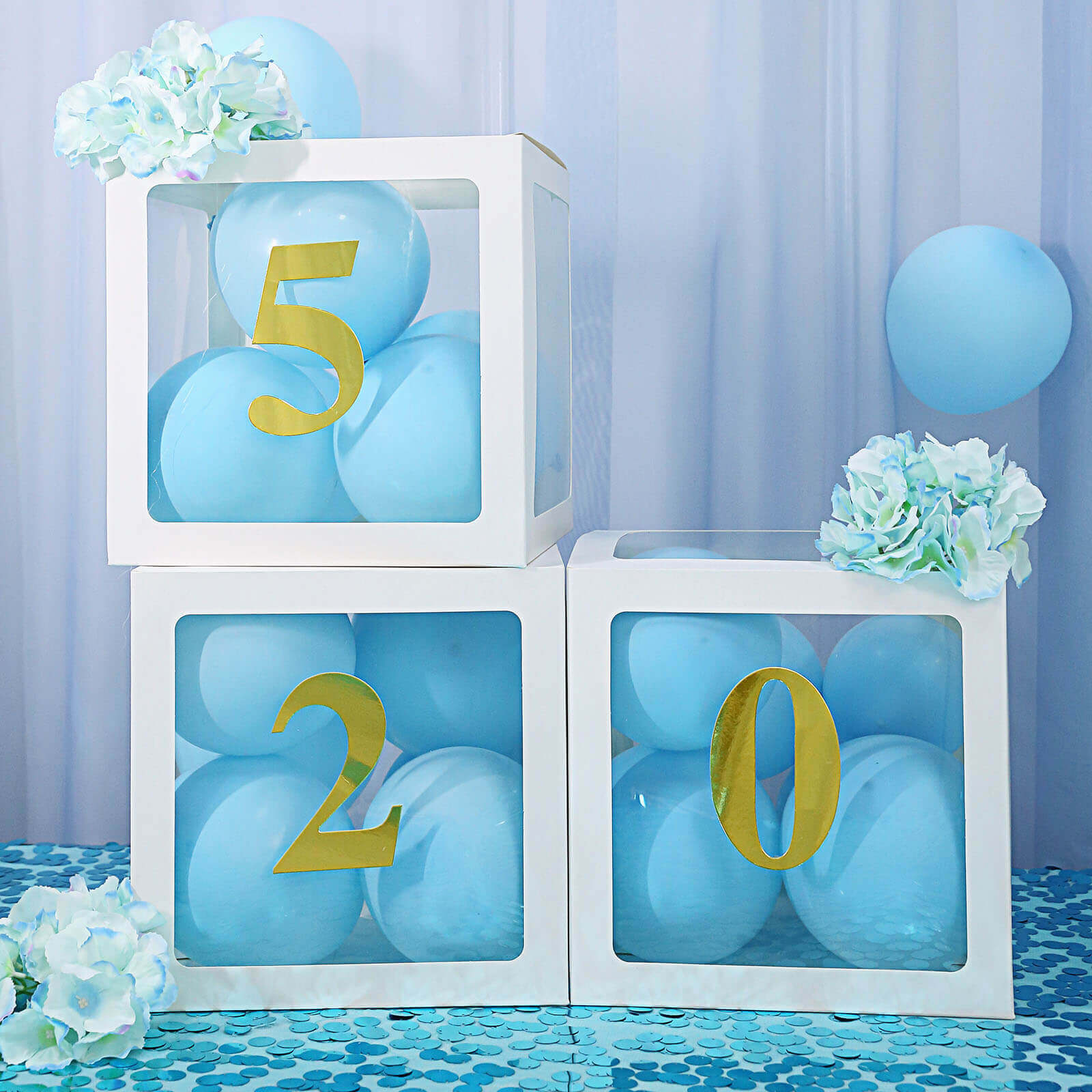 4-Pack Stickers Banner Custom 0-9 Number "3" Design Gold - Milestone Age and Date Stick-On Numbers 5"