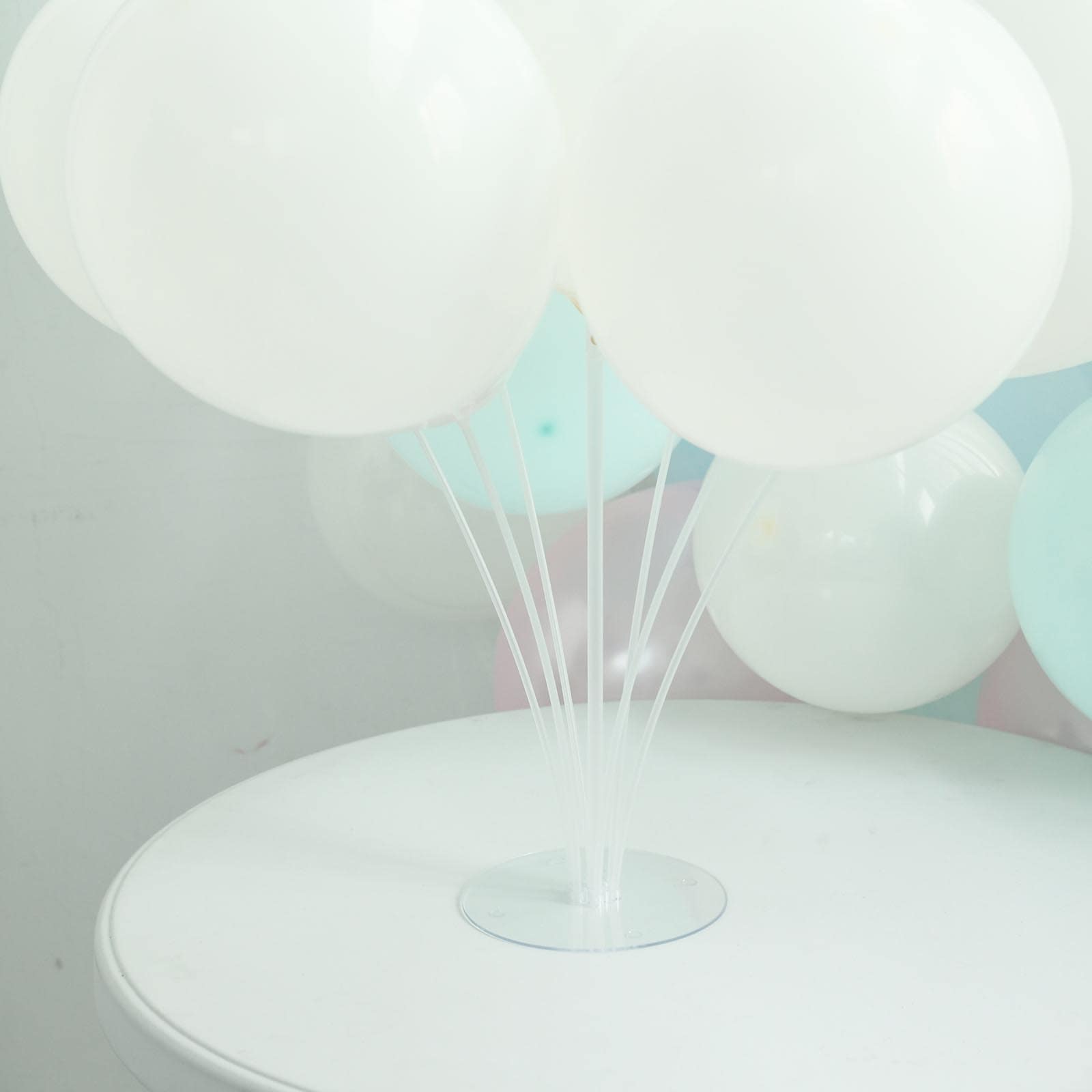 2 Pack Clear Balloon Centerpieces Holder, 30" Table Top Balloon Stand Stick Kit