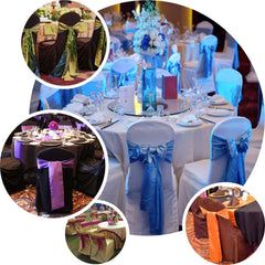 Polyester Slip On Banquet Chair Covers Royal Blue - Stain-Resistant Reusable Durable Fabric