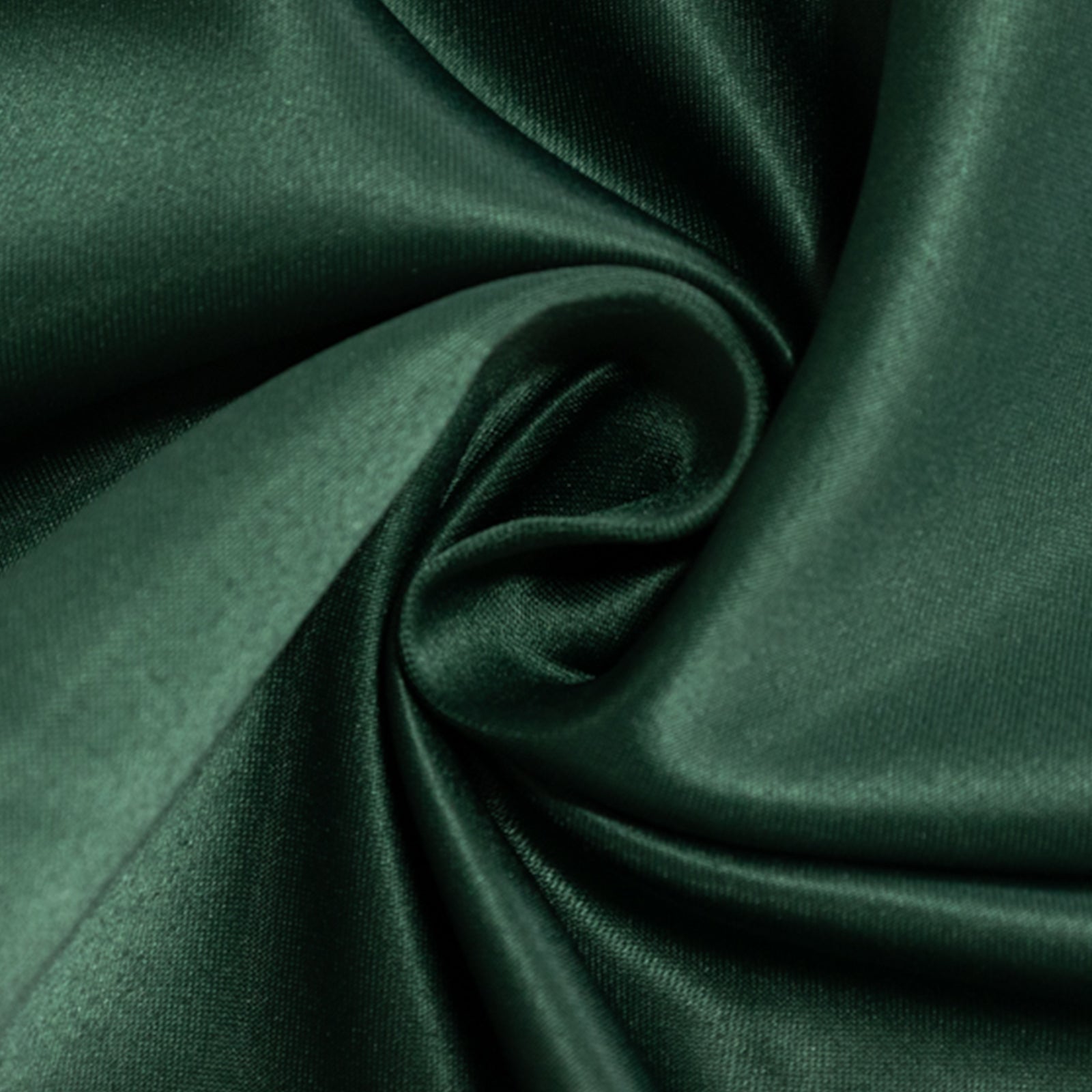 Lamour Satin 120" Round Tablecloth Hunter Emerald - Seamless Table Cover with Soft Tempered Sheen
