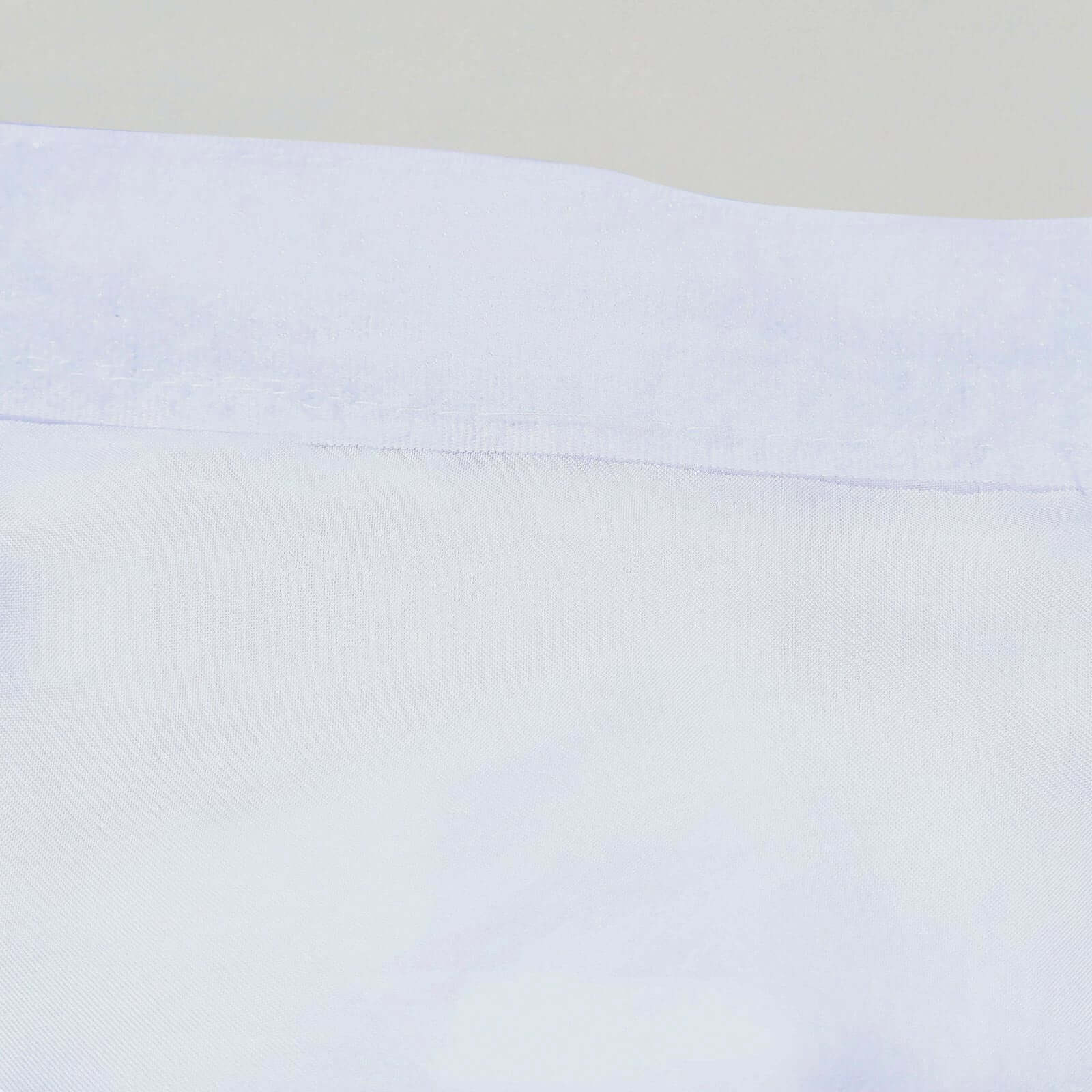 Taffeta 17ft Table Skirt White Cascading Curly Willow Style for Weddings & Banquets