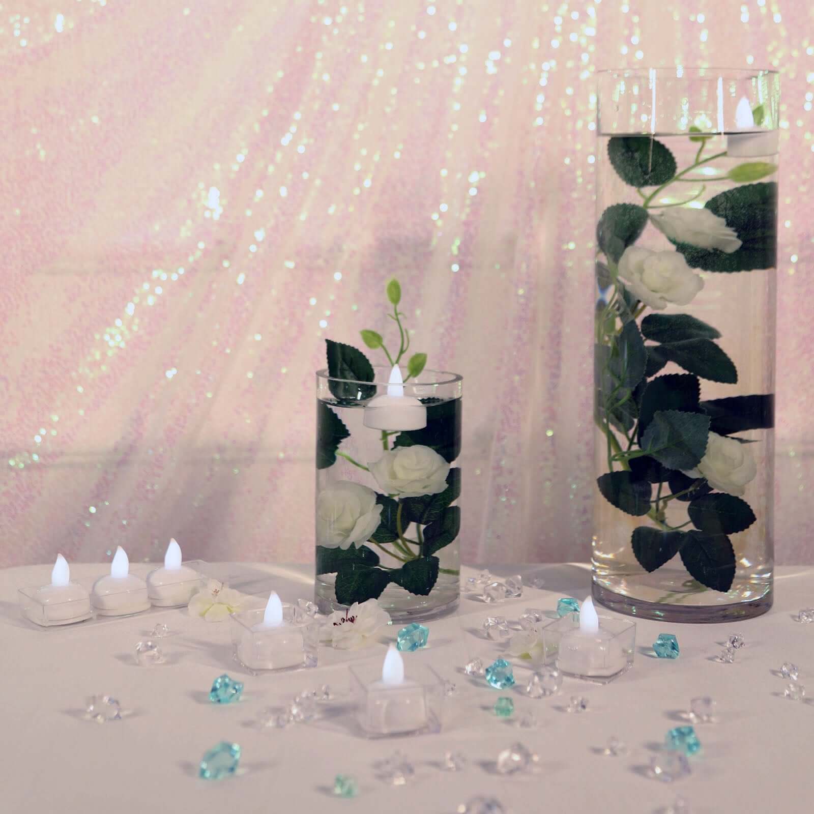 12-Pack Tealight Candles Flameless Design White - Waterproof Floating LED Lighting