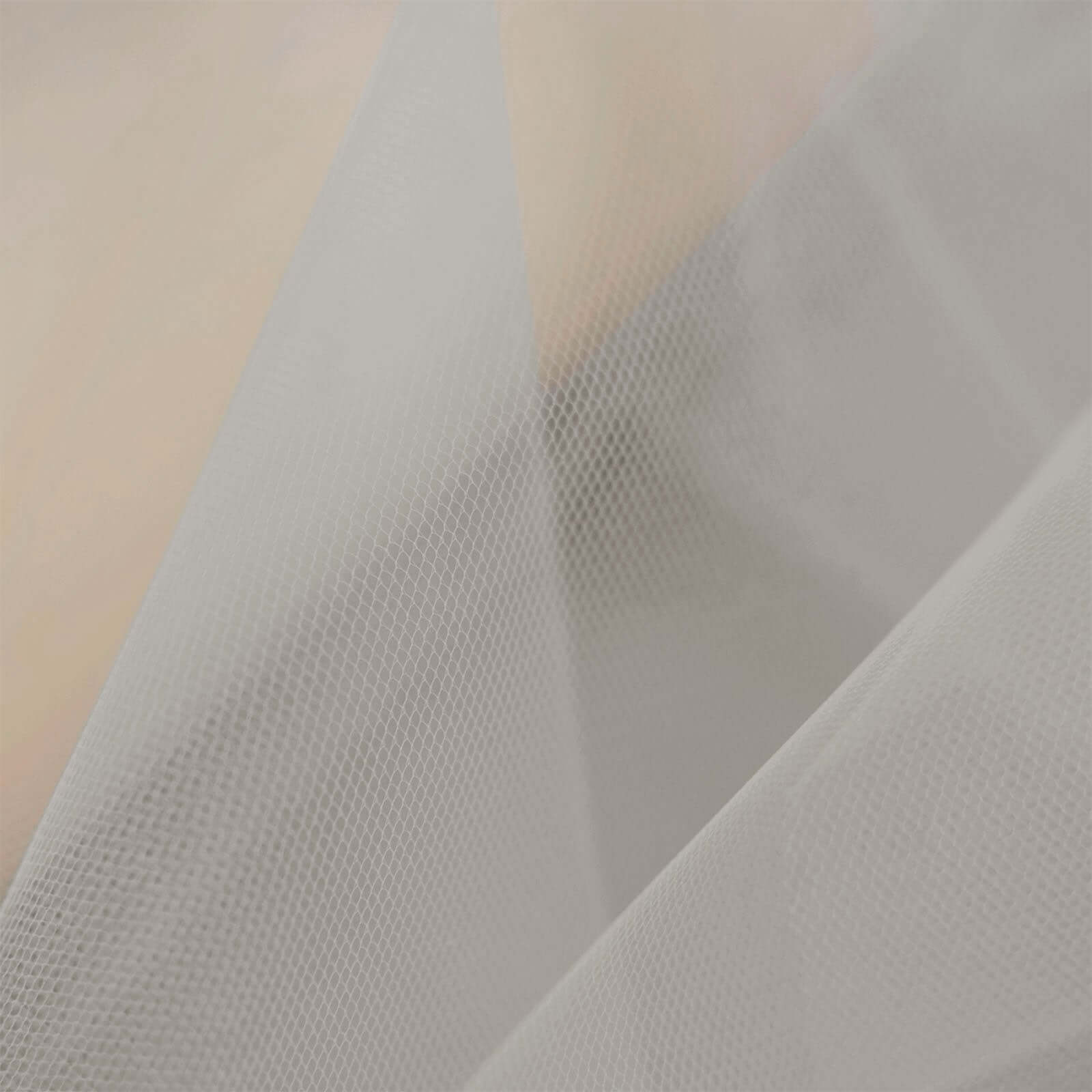 18"x100 Yards Beige Tulle Fabric Bolt, Sheer Fabric Spool Roll For Crafts