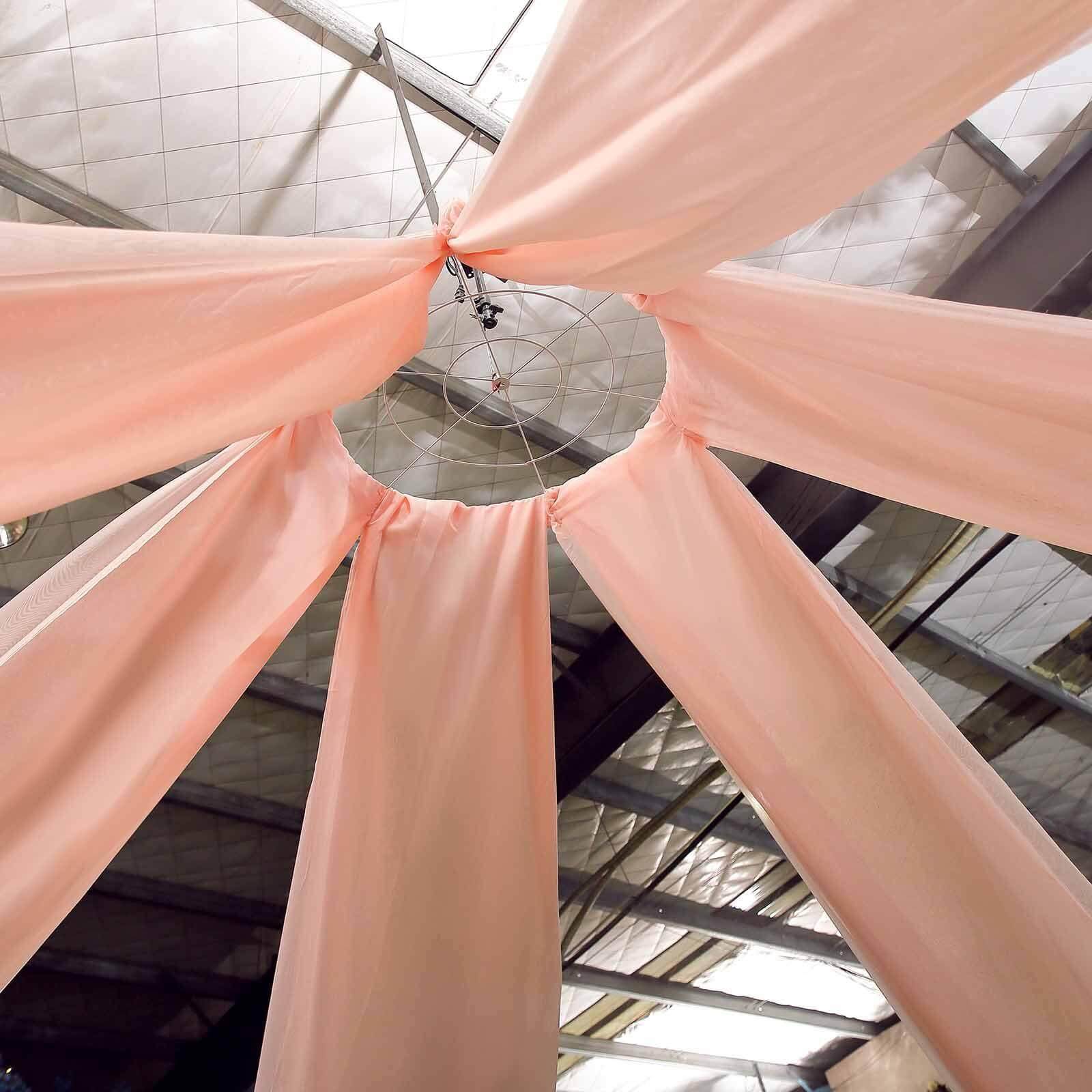 10ftx30ft Blush Sheer Ceiling Drape Curtain Panels Durable Flame Resistant Fabric