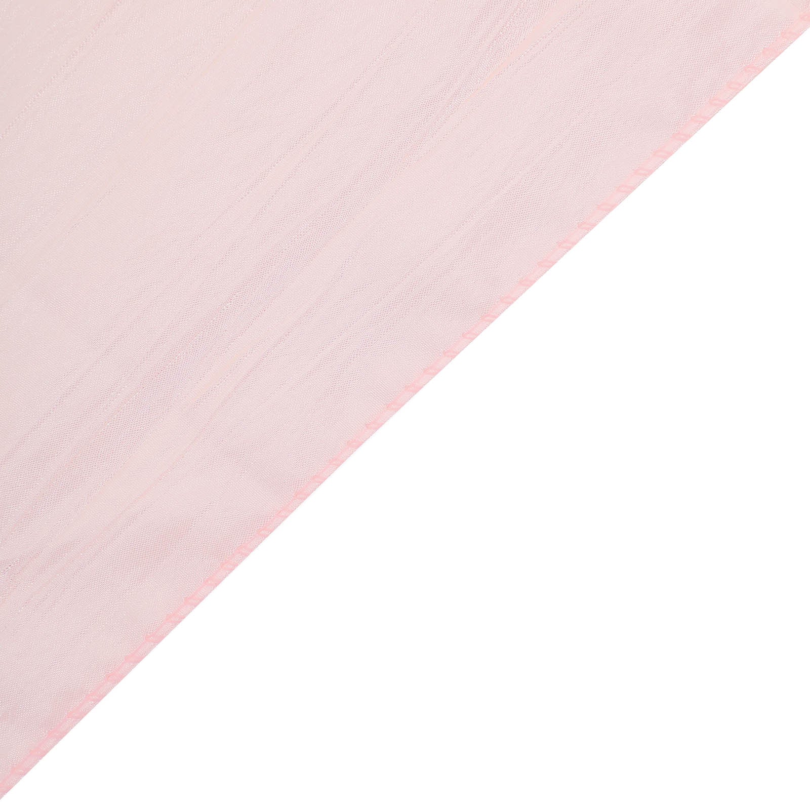 Taffeta 12"x108" Table Runner Blush - Accordion Crinkle Design