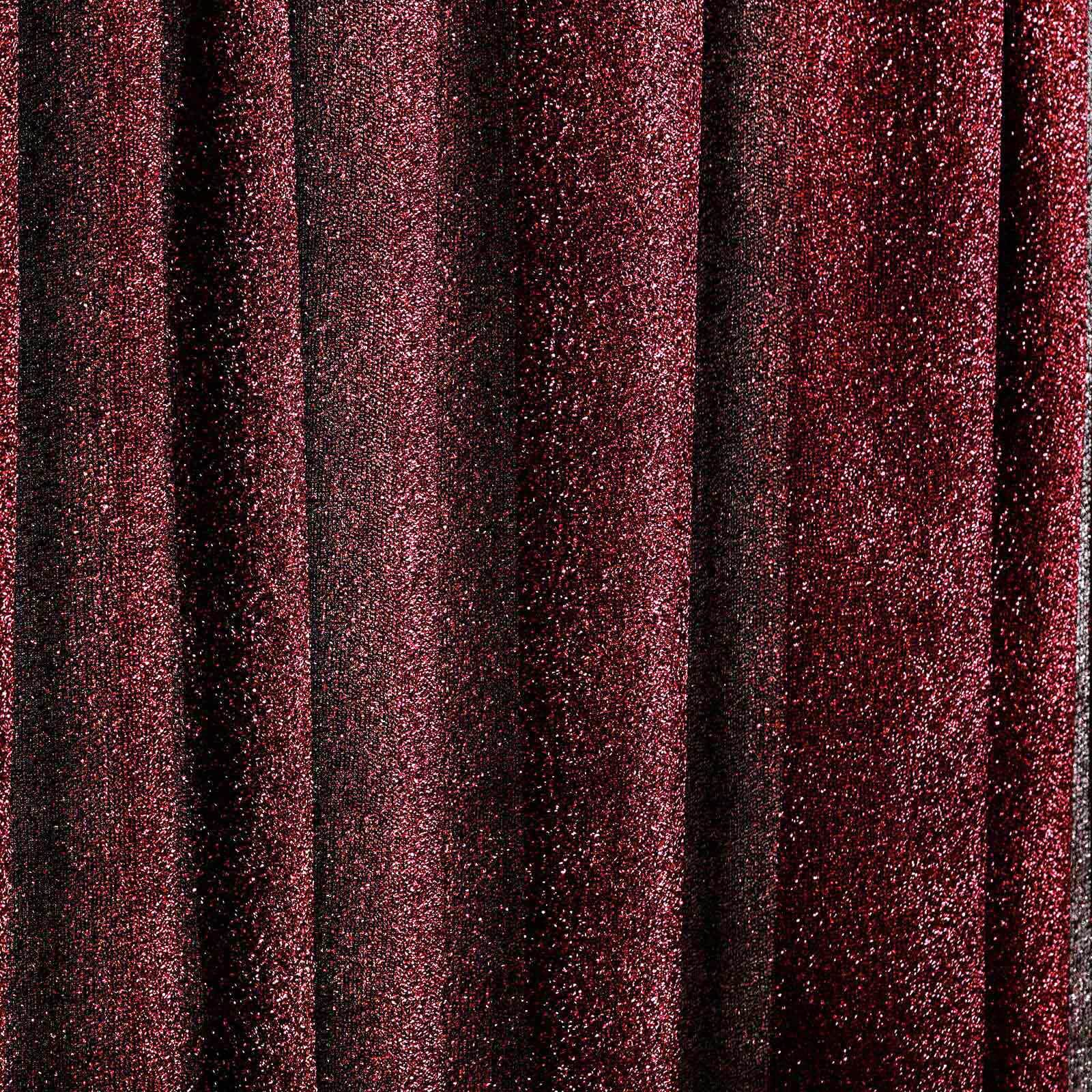 20ftx10ft Burgundy Metallic Shimmer Tinsel Event Curtain Drapes, Backdrop Event Panel