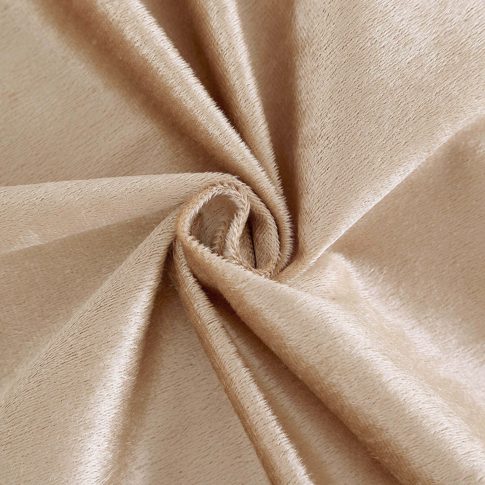 Velvet 72"x72" Table Overlay Square Tablecloth Champagne - Premium Soft Finish Table Topper