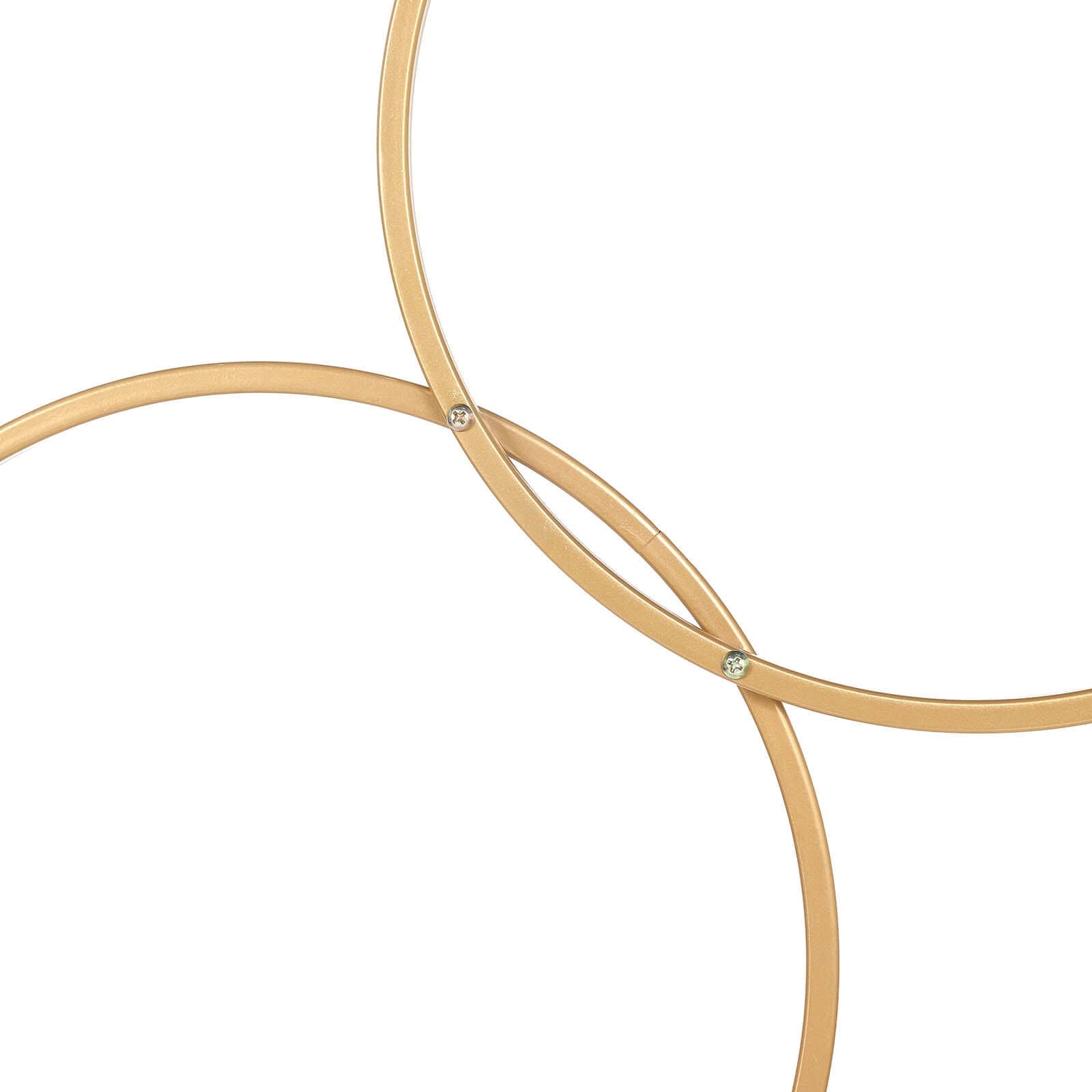 5ft 4-Tiered Gold Hoop Pillar Flower Stand, Metal Wedding Arch Table Centerpiece - Hoop Wreath