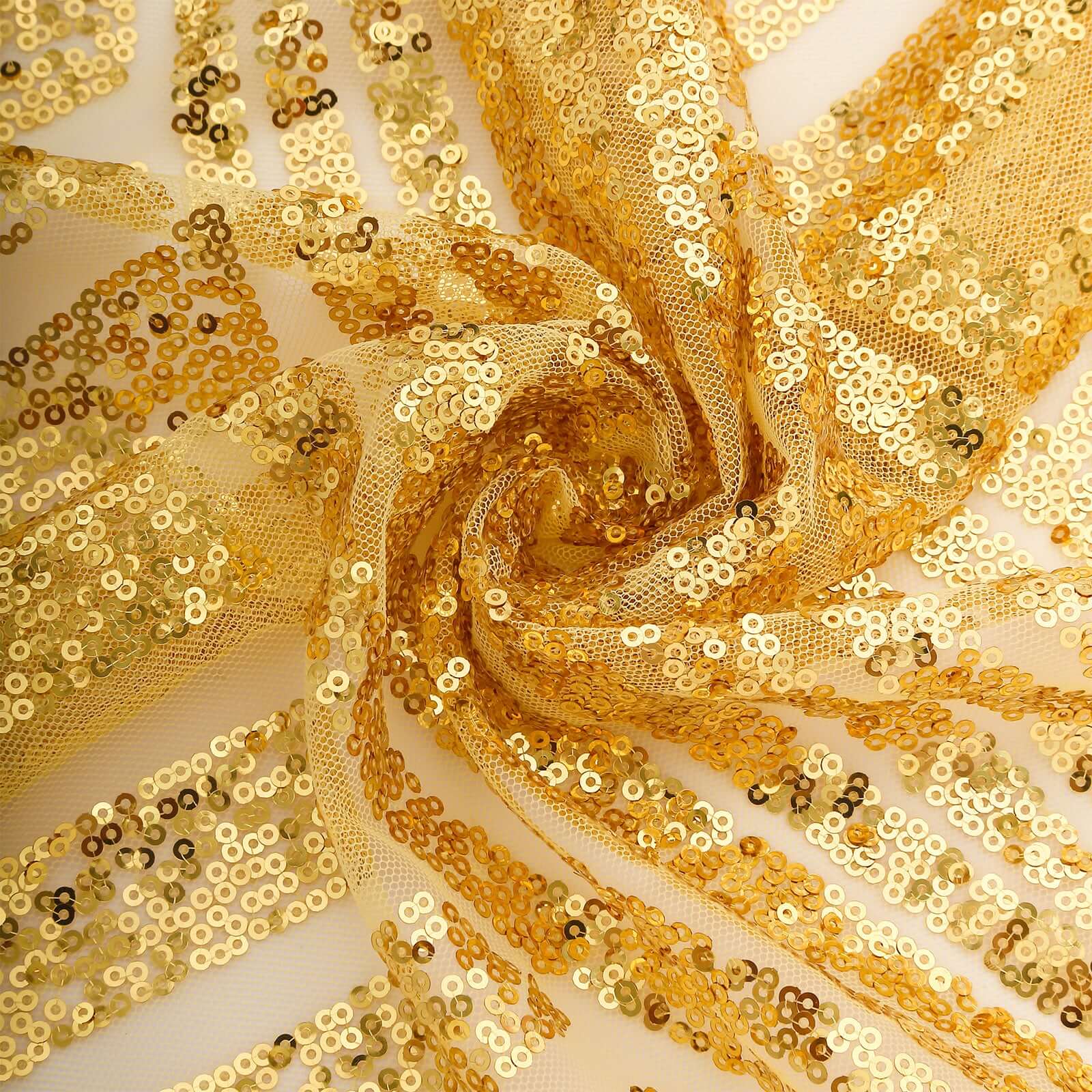 Sequin Napkins 20"x20" Gold - Diamond Pattern Reusable Napkin for Glamorous Table Settings