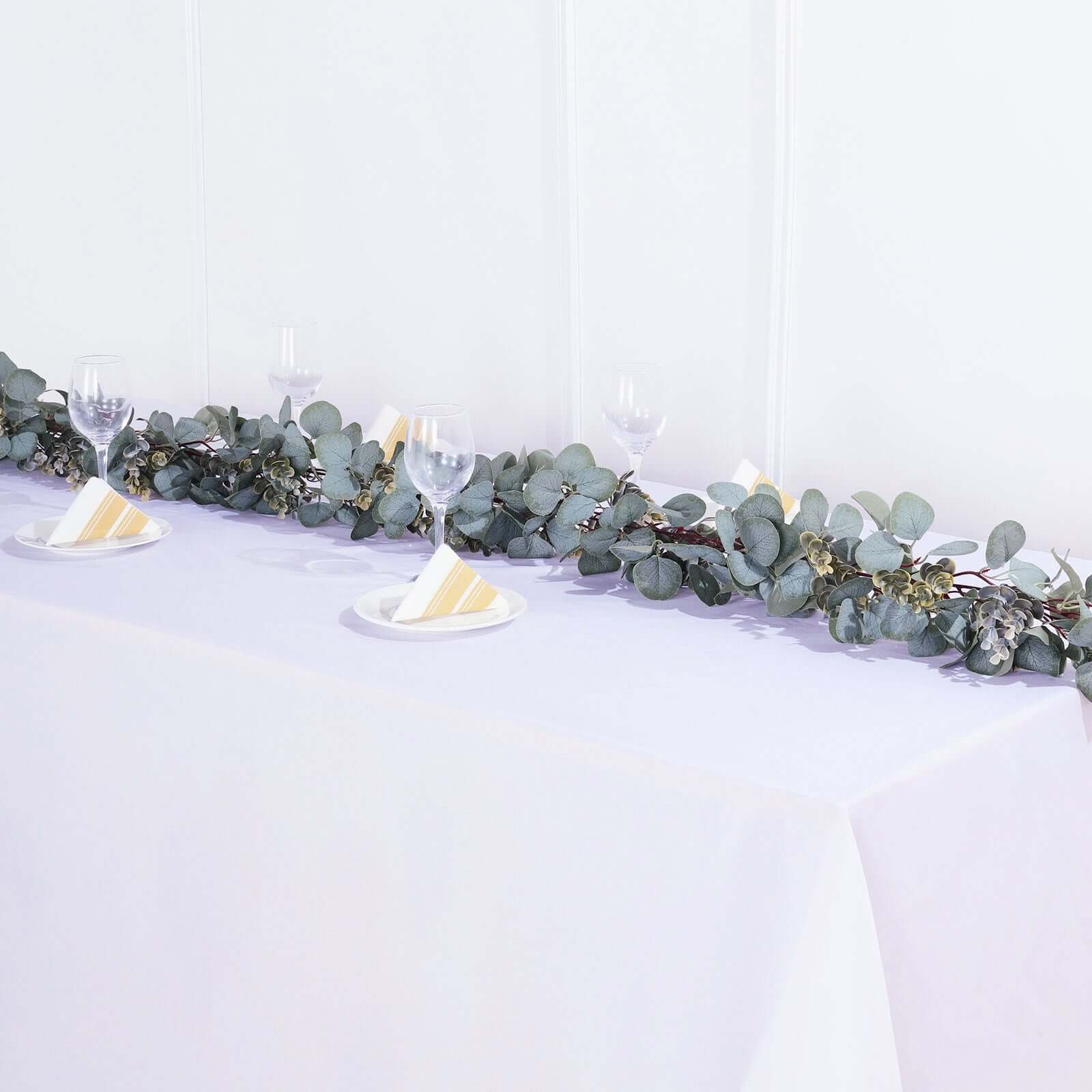 7ft Real Touch Green Artificial Eucalyptus Boxwood Leaf Garland Vine