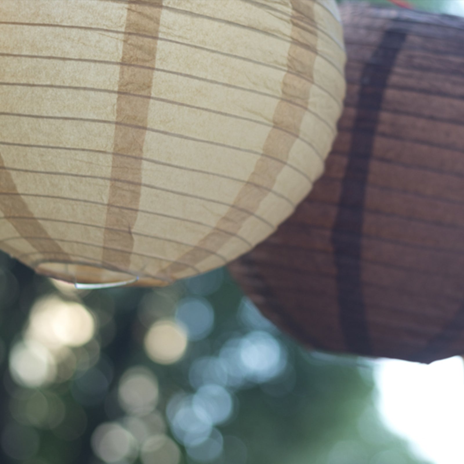 Set of 8 Natural Brown Hanging Paper Lanterns Assorted Sizes, Decorative Round Chinese Sky Lanterns - 6",8",10",14"