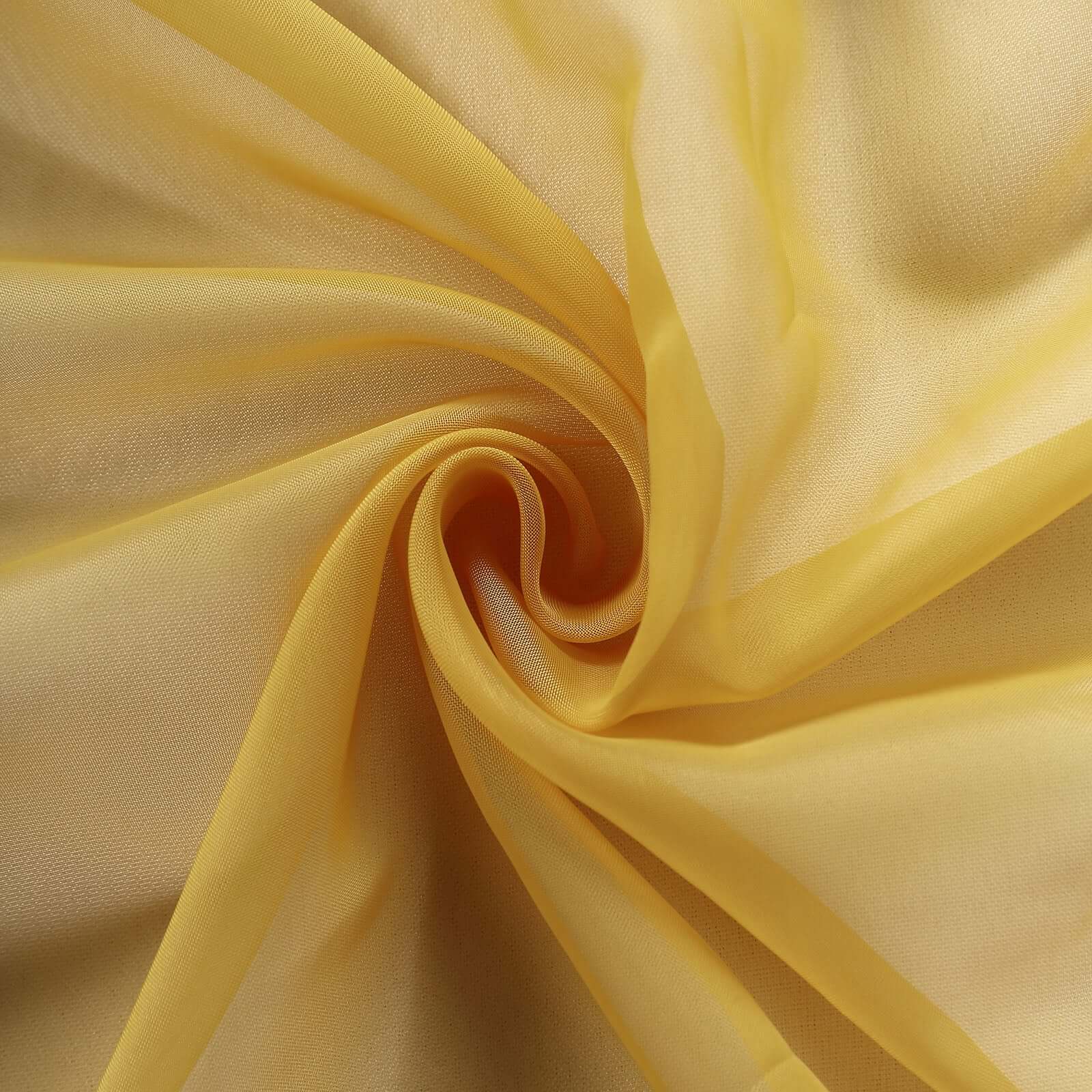 Premium Chiffon 6ft Table Runner Mustard Yellow - Flowy & Lightweight Table Decor