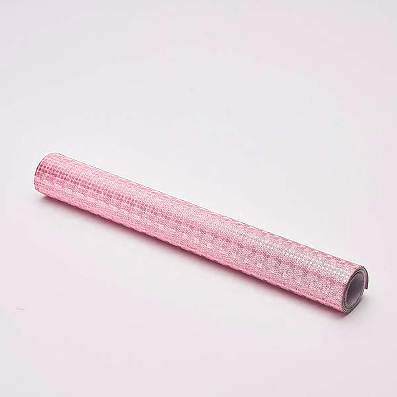 Glitter Paper 9ft Table Runner Roll Rose Gold Disposable Circle Pattern - Stylish Party Decor