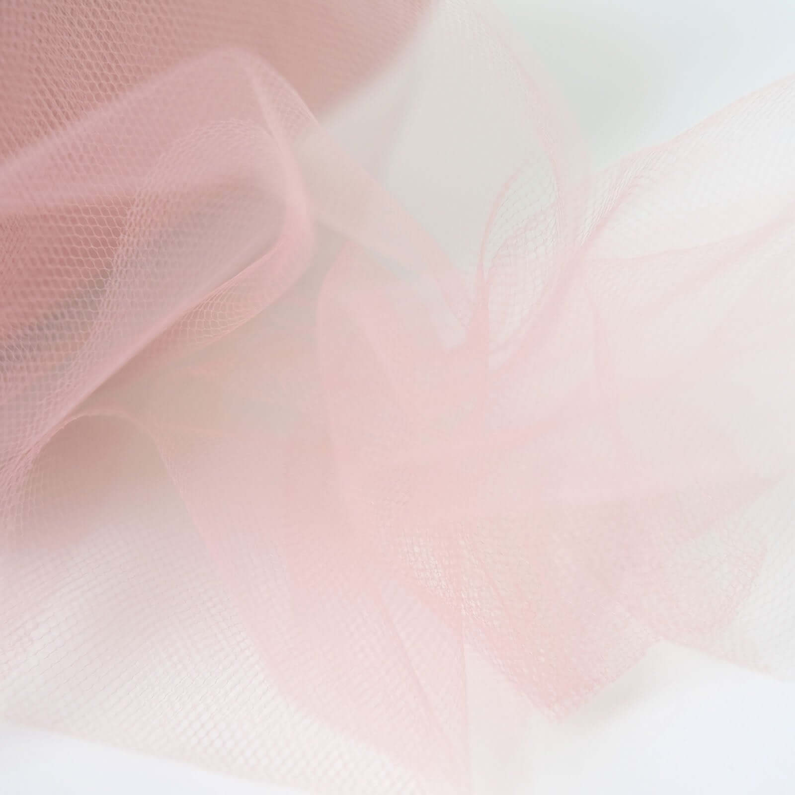 6"x100 Yards Dusty Rose Tulle Fabric Bolt, Sheer Fabric Spool Roll For Crafts