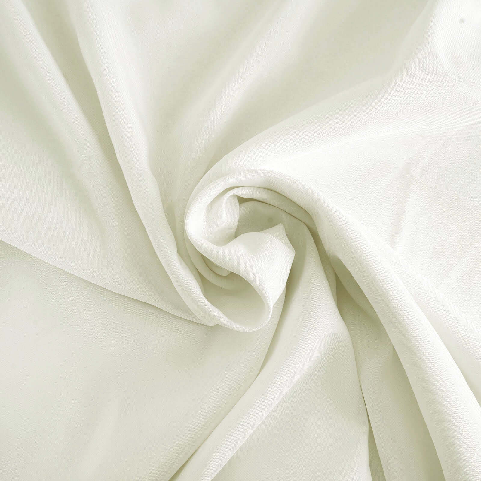 Polyester 120" Round Tablecloth Ivory - Seamless Wrinkle-Resistant Table Cover