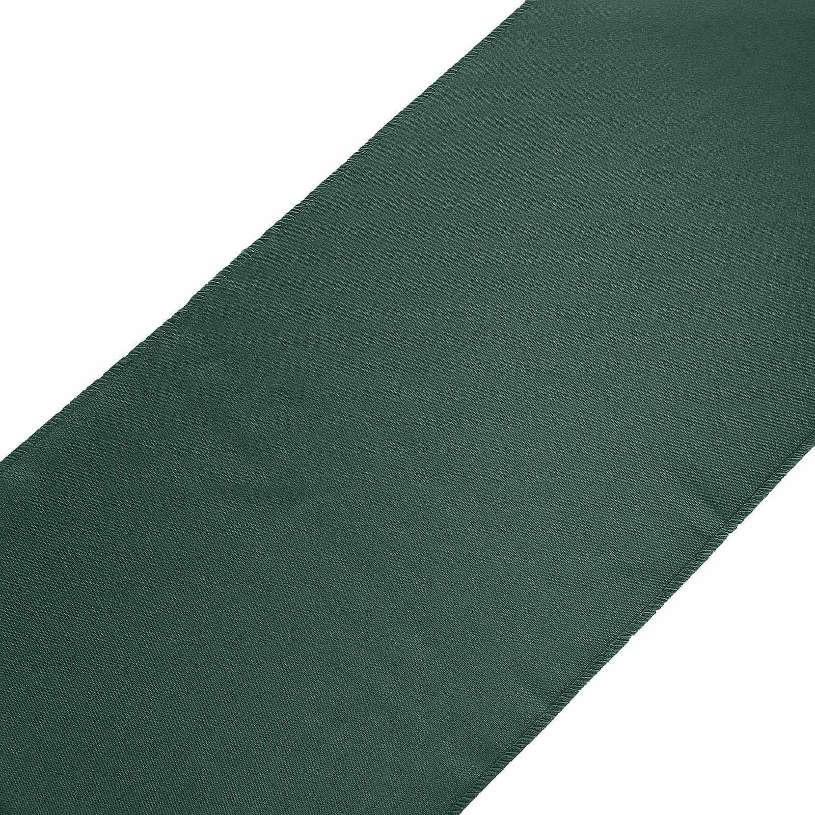 Polyester 12"x108" Table Runner Hunter Emerald Green - Durable & Wrinkle-Resistant Table Decor