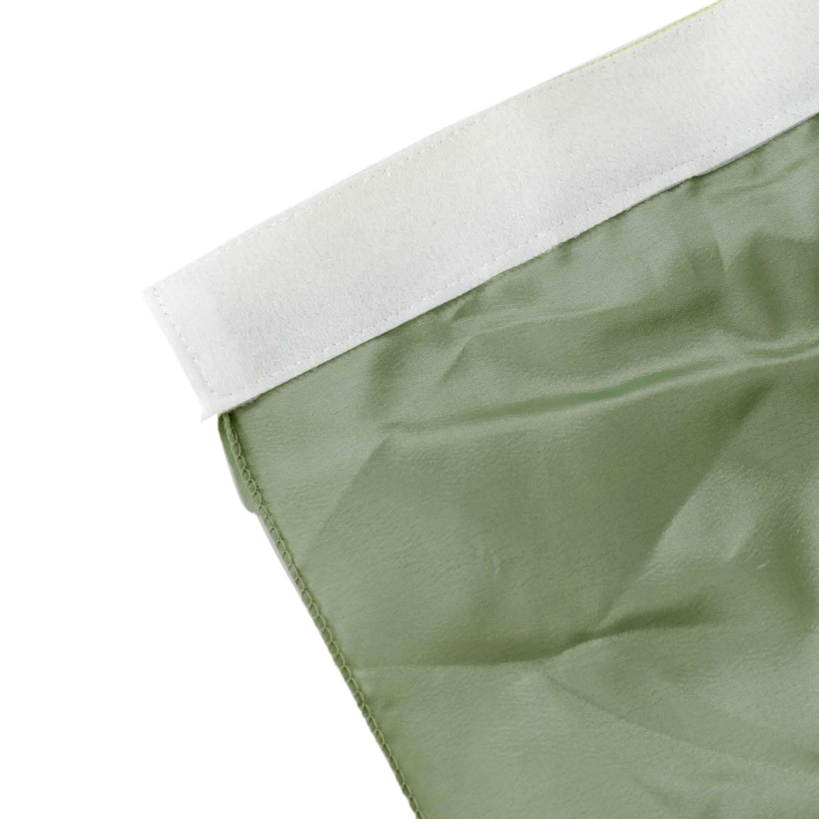 Taffeta 14ft Table Skirt Sage Green - Cascading Curly Willow Style Table Cover