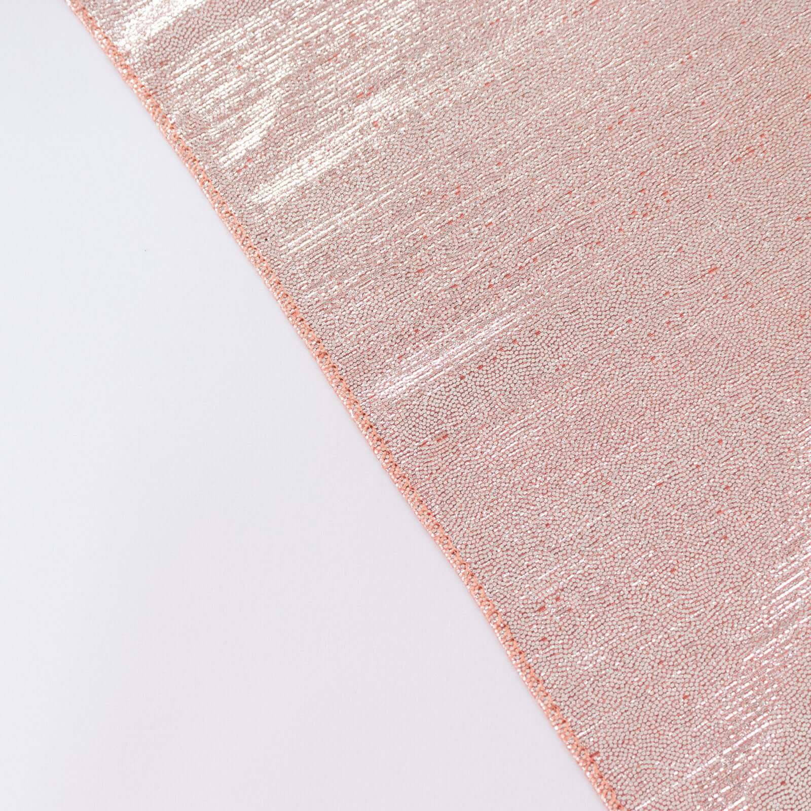 Sequin Dots Polyester 60"x126" Rectangle Tablecloth Shimmering Rose Gold - Wrinkle Free & Sparkling Table Cover