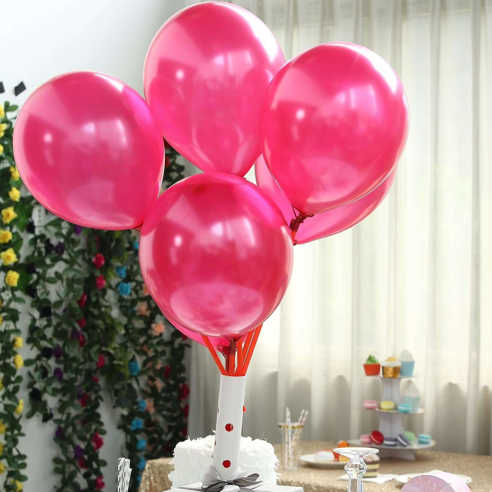 25 Pack 12" Shiny Pearl Wine Latex Helium, Air or Water Balloons