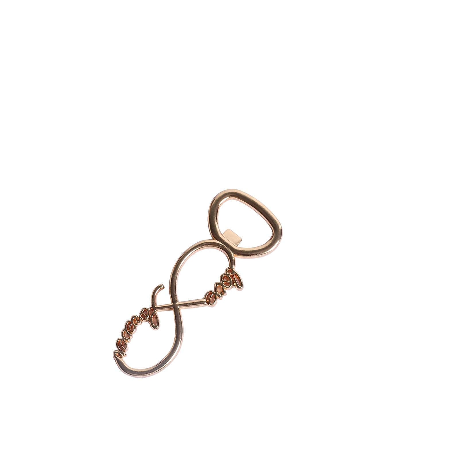 4" Gold Metal Infinity Sign "Love Forever" Bottle Opener Party Favors, Pre-Packed Wedding Souvenir Gift
